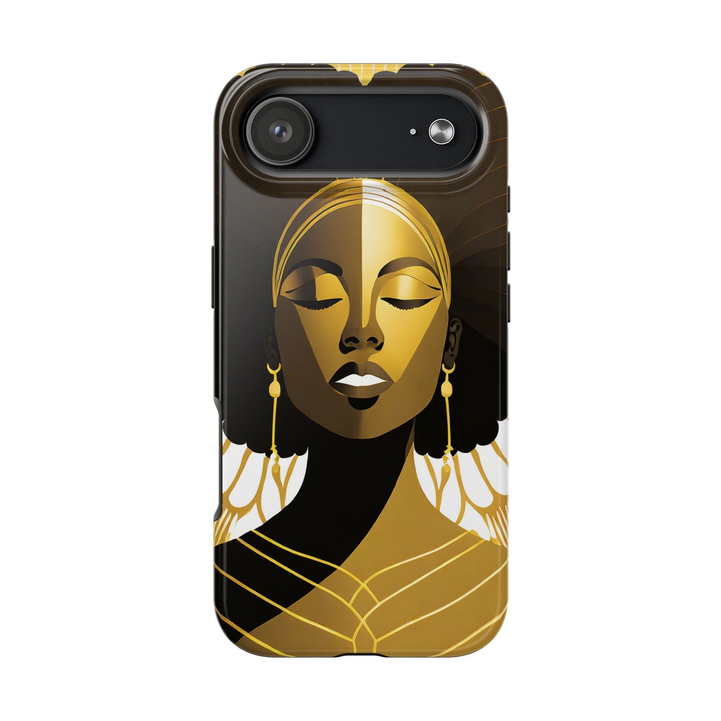 Golden Goddess Tough Phone Case — Afrocentric Art Protective Cell Phone Case