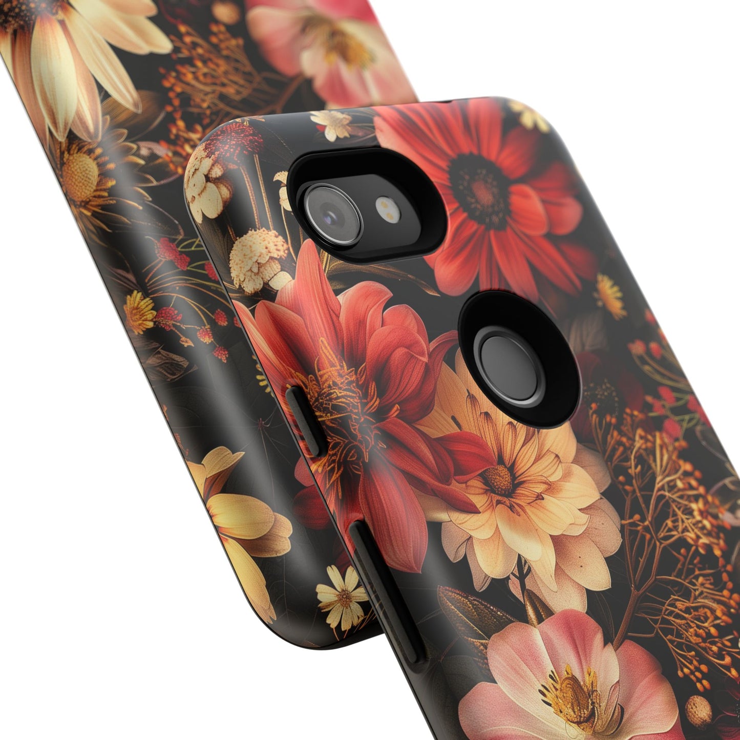 Floral Phone Case - Tough Cases, Stylish Floral Design, Gift for Her, Phone Accessories, Unique Flower Phone Cover, Trendy Tech