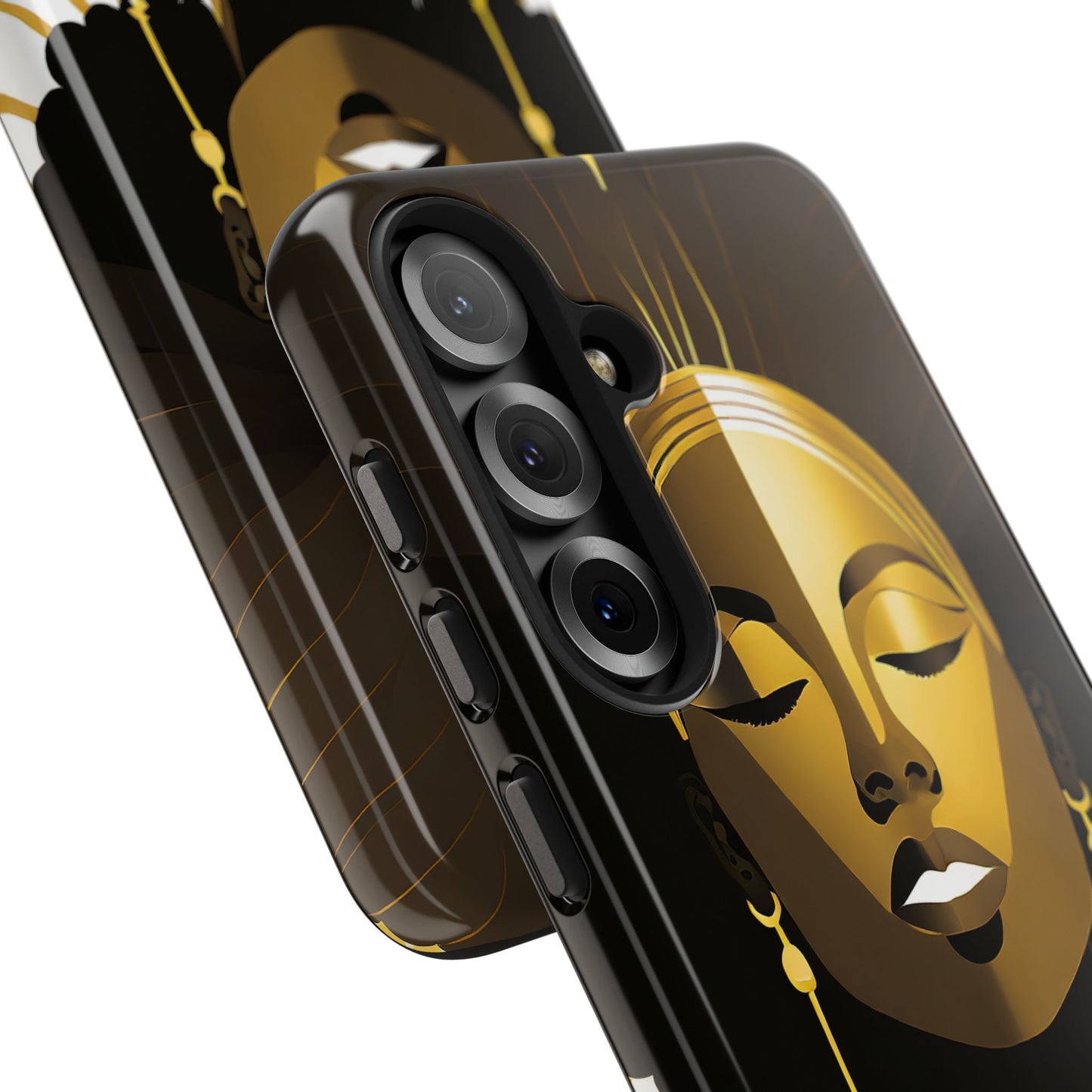 Golden Goddess Tough Phone Case — Afrocentric Art Protective Cell Phone Case