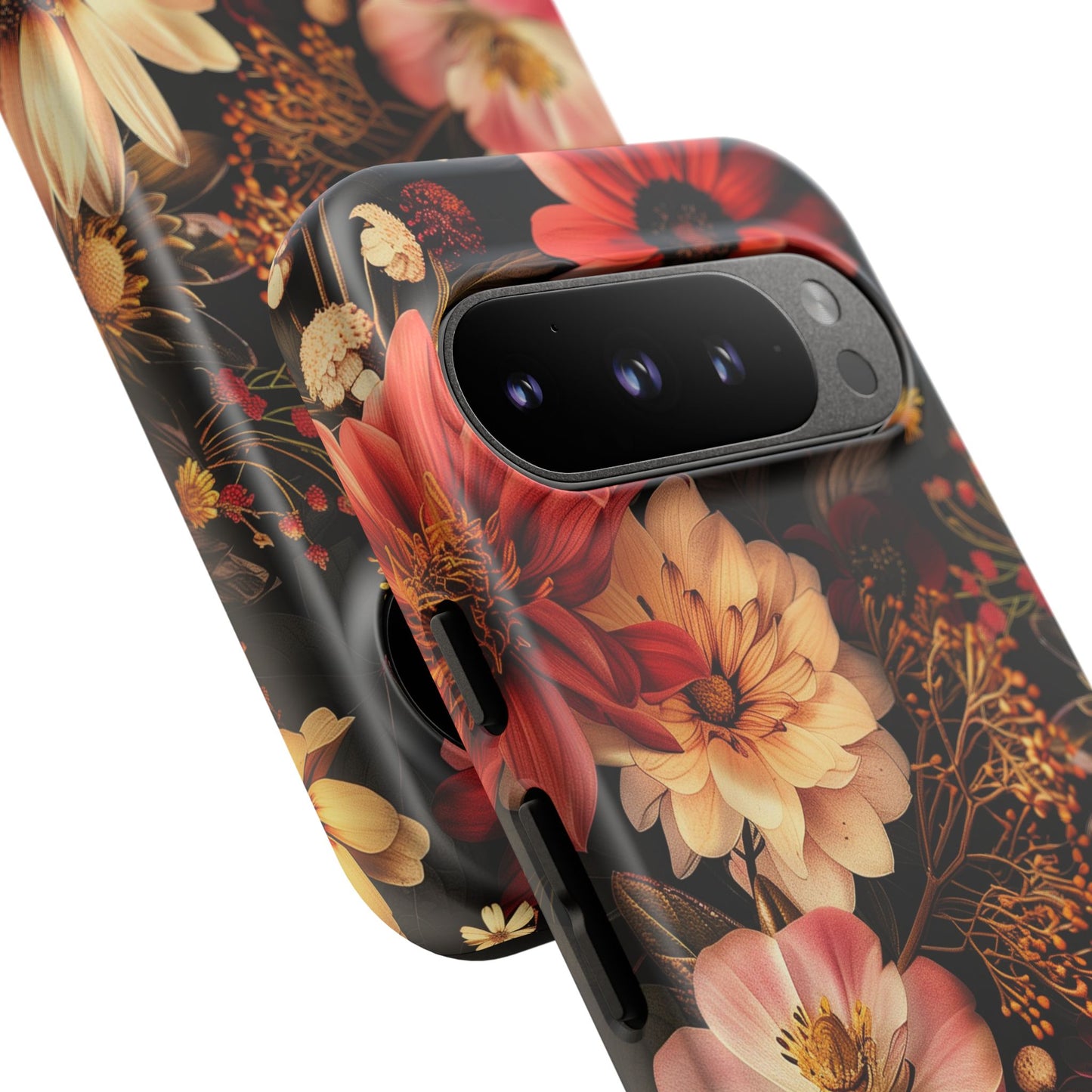 Floral Phone Case - Tough Cases, Stylish Floral Design, Gift for Her, Phone Accessories, Unique Flower Phone Cover, Trendy Tech