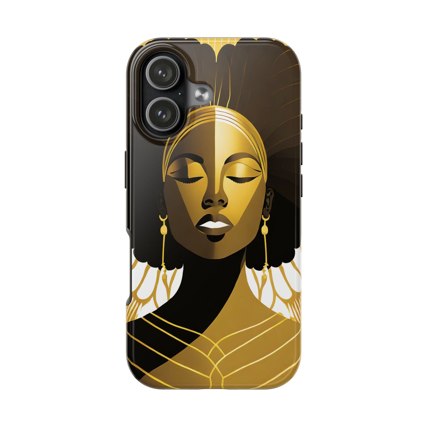 Golden Goddess Tough Phone Case — Afrocentric Art Protective Cell Phone Case