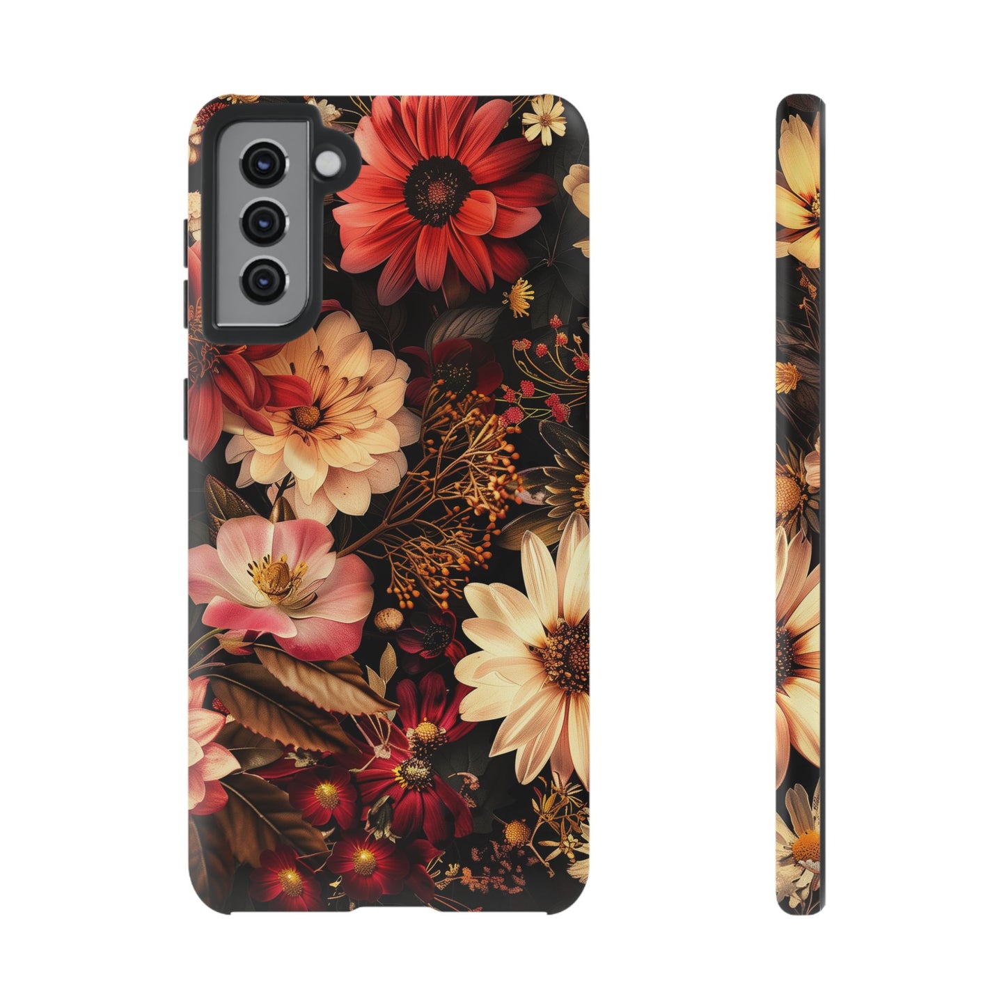 Floral Phone Case - Tough Cases, Stylish Floral Design, Gift for Her, Phone Accessories, Unique Flower Phone Cover, Trendy Tech