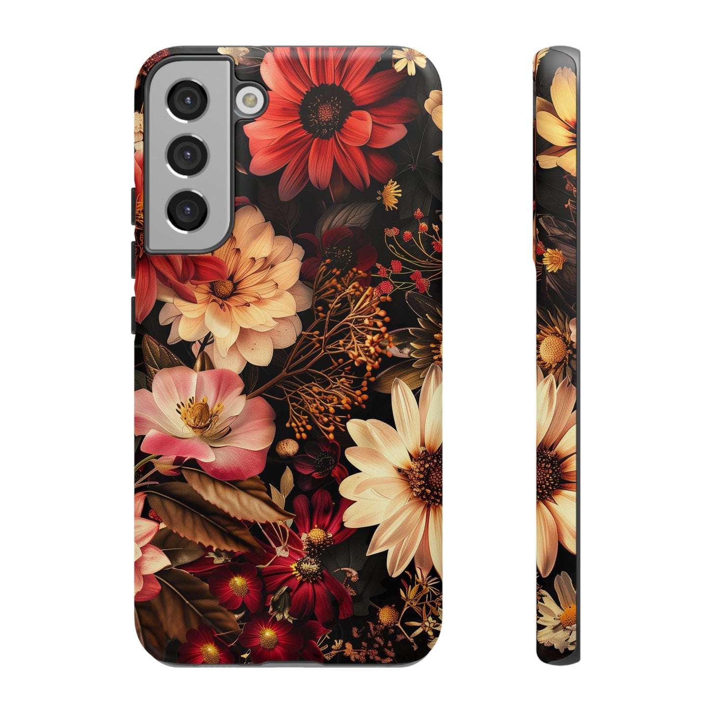 Floral Phone Case - Tough Cases, Stylish Floral Design, Gift for Her, Phone Accessories, Unique Flower Phone Cover, Trendy Tech