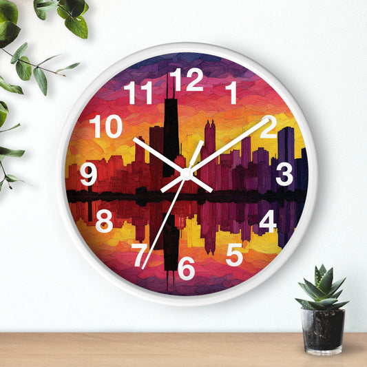CHICAGO SKYLINE - Wall Clock