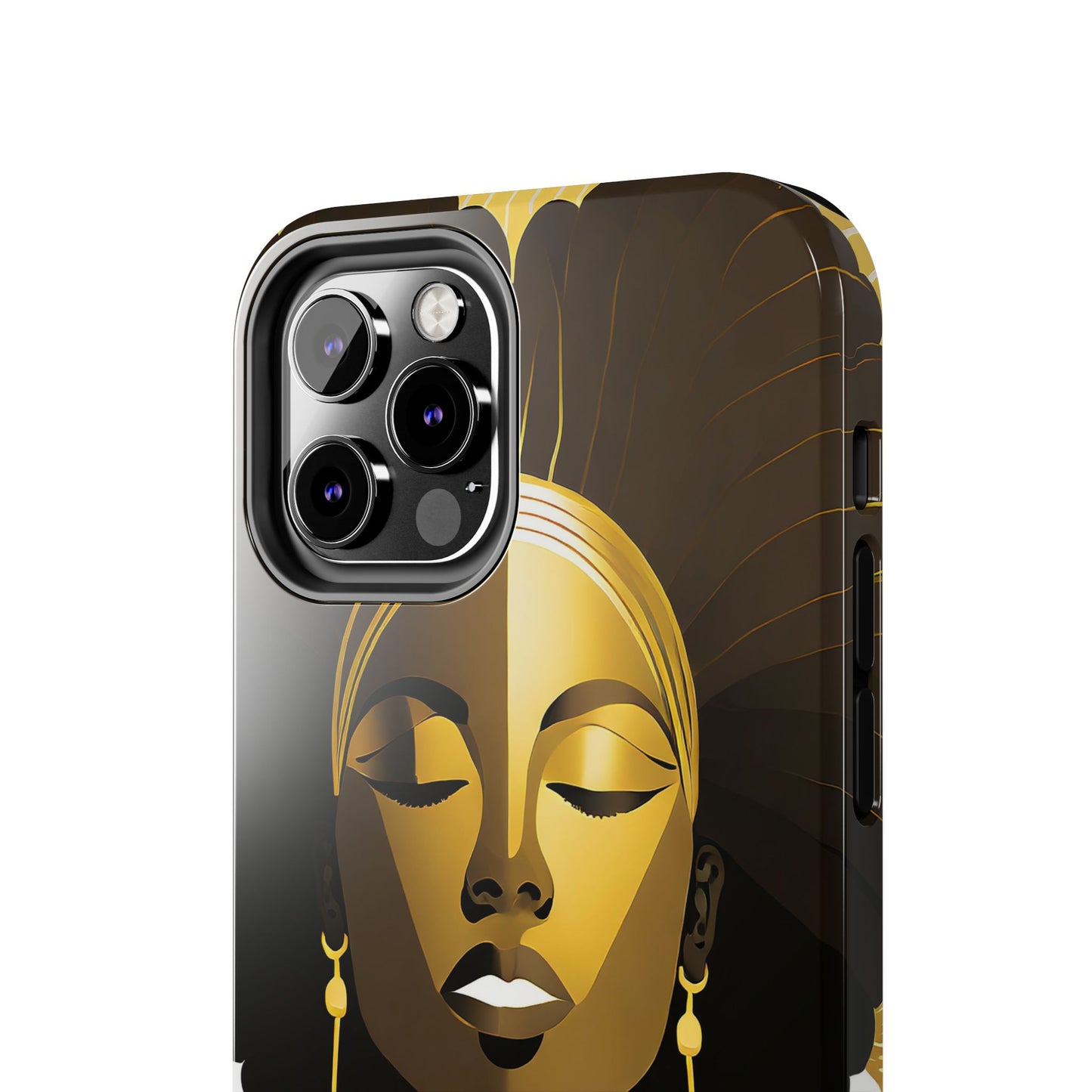 Golden Goddess Tough Phone Case — Afrocentric Art Protective Cell Phone Case