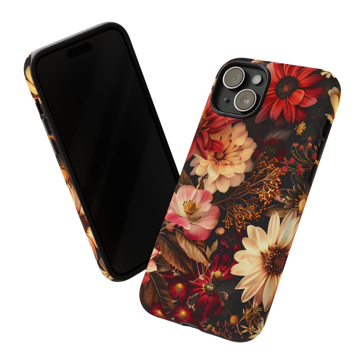 Floral Phone Case - Tough Cases, Stylish Floral Design, Gift for Her, Phone Accessories, Unique Flower Phone Cover, Trendy Tech