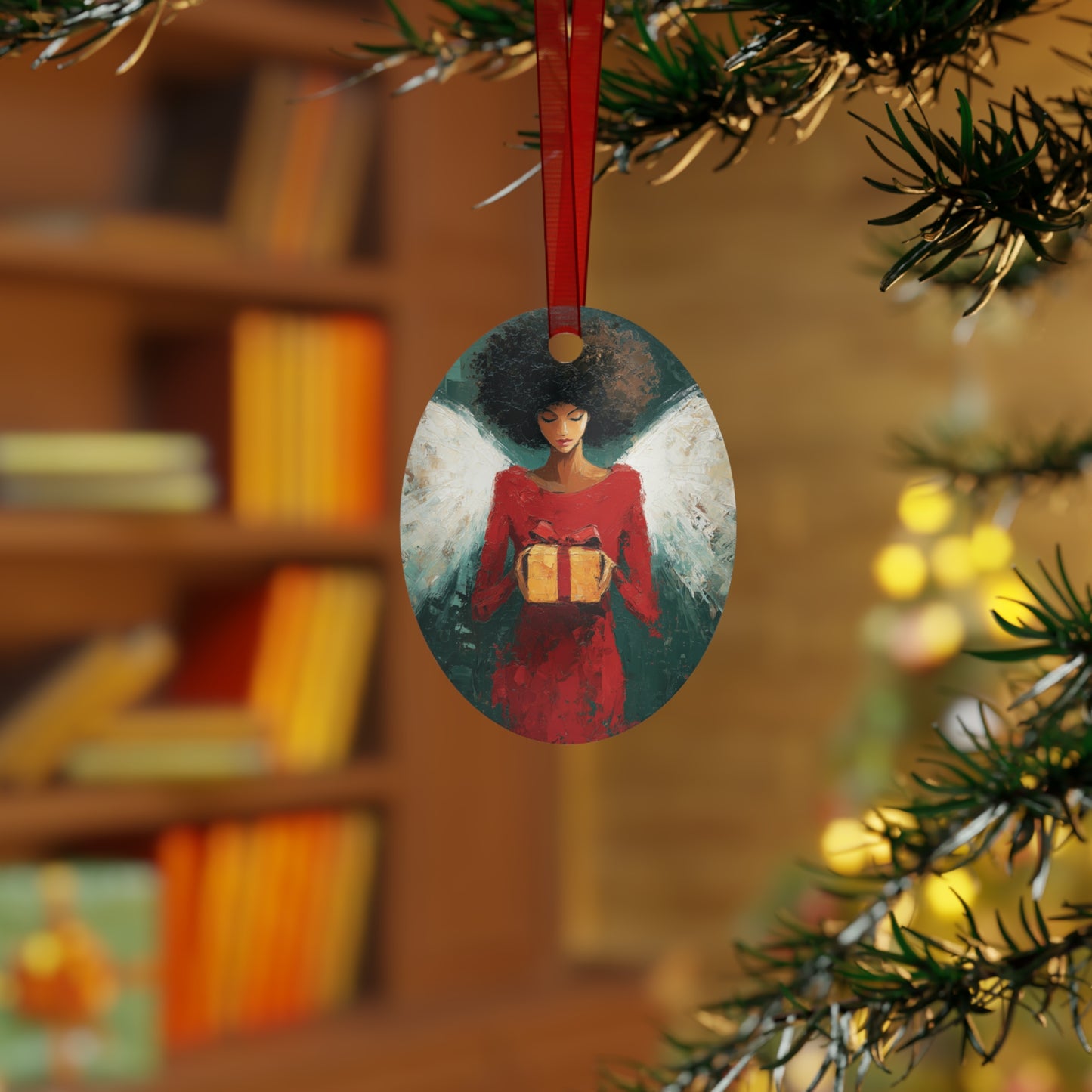 BLACK ANGEL Xmas Ornament