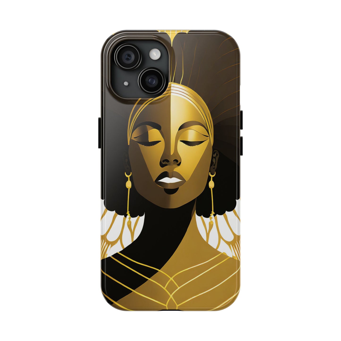 Golden Goddess Tough Phone Case — Afrocentric Art Protective Cell Phone Case