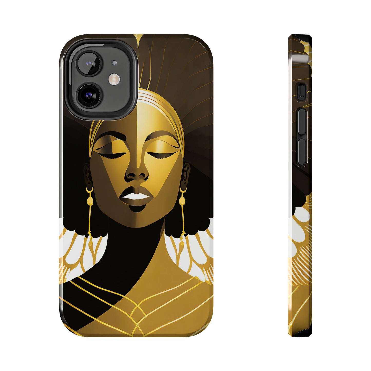 Golden Goddess Tough Phone Case — Afrocentric Art Protective Cell Phone Case