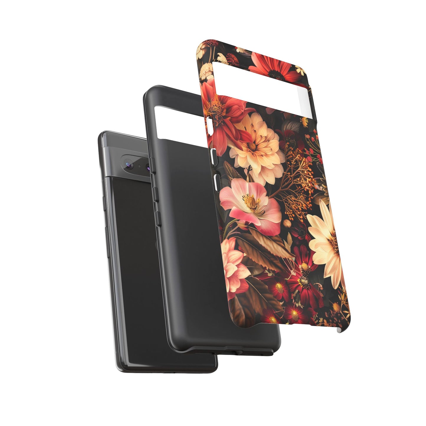 Floral Phone Case - Tough Cases, Stylish Floral Design, Gift for Her, Phone Accessories, Unique Flower Phone Cover, Trendy Tech