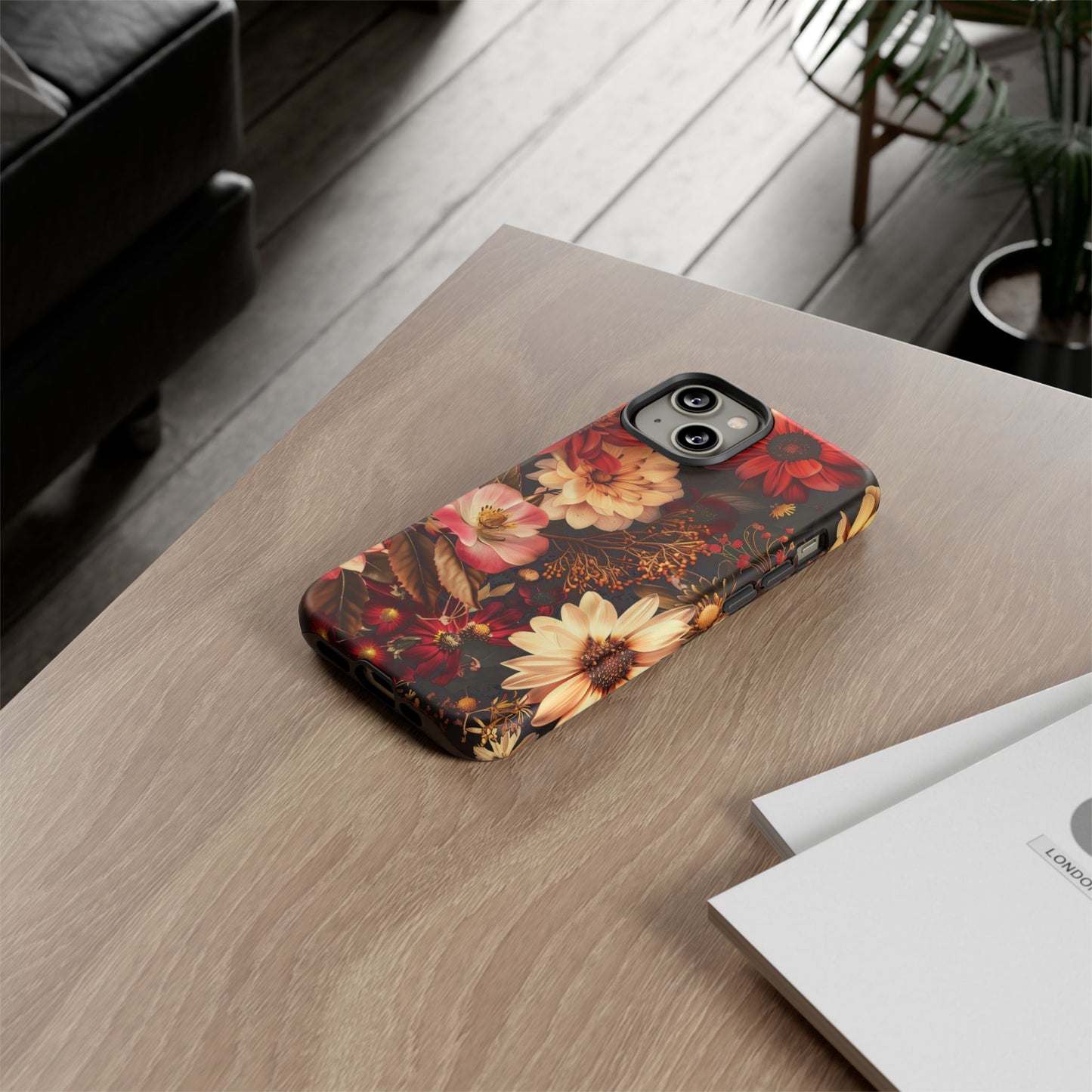 Floral Phone Case - Tough Cases, Stylish Floral Design, Gift for Her, Phone Accessories, Unique Flower Phone Cover, Trendy Tech