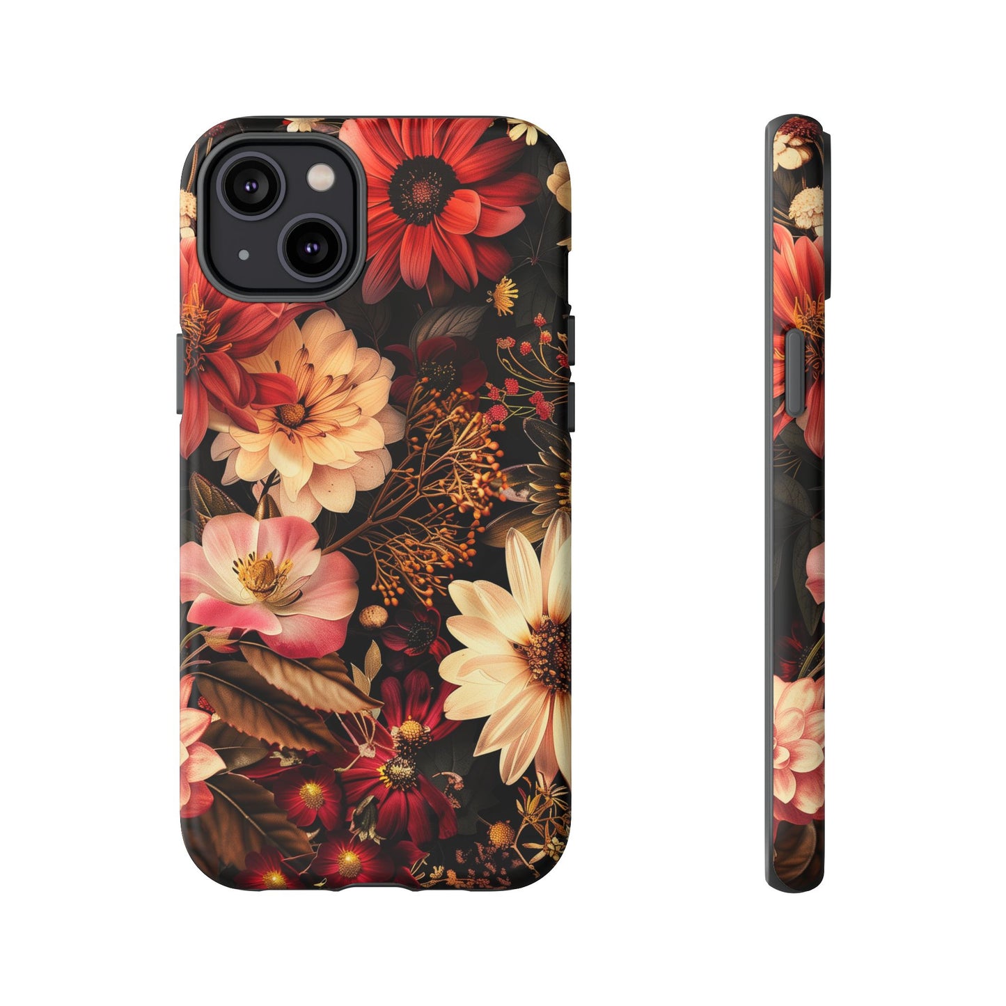 Floral Phone Case - Tough Cases, Stylish Floral Design, Gift for Her, Phone Accessories, Unique Flower Phone Cover, Trendy Tech