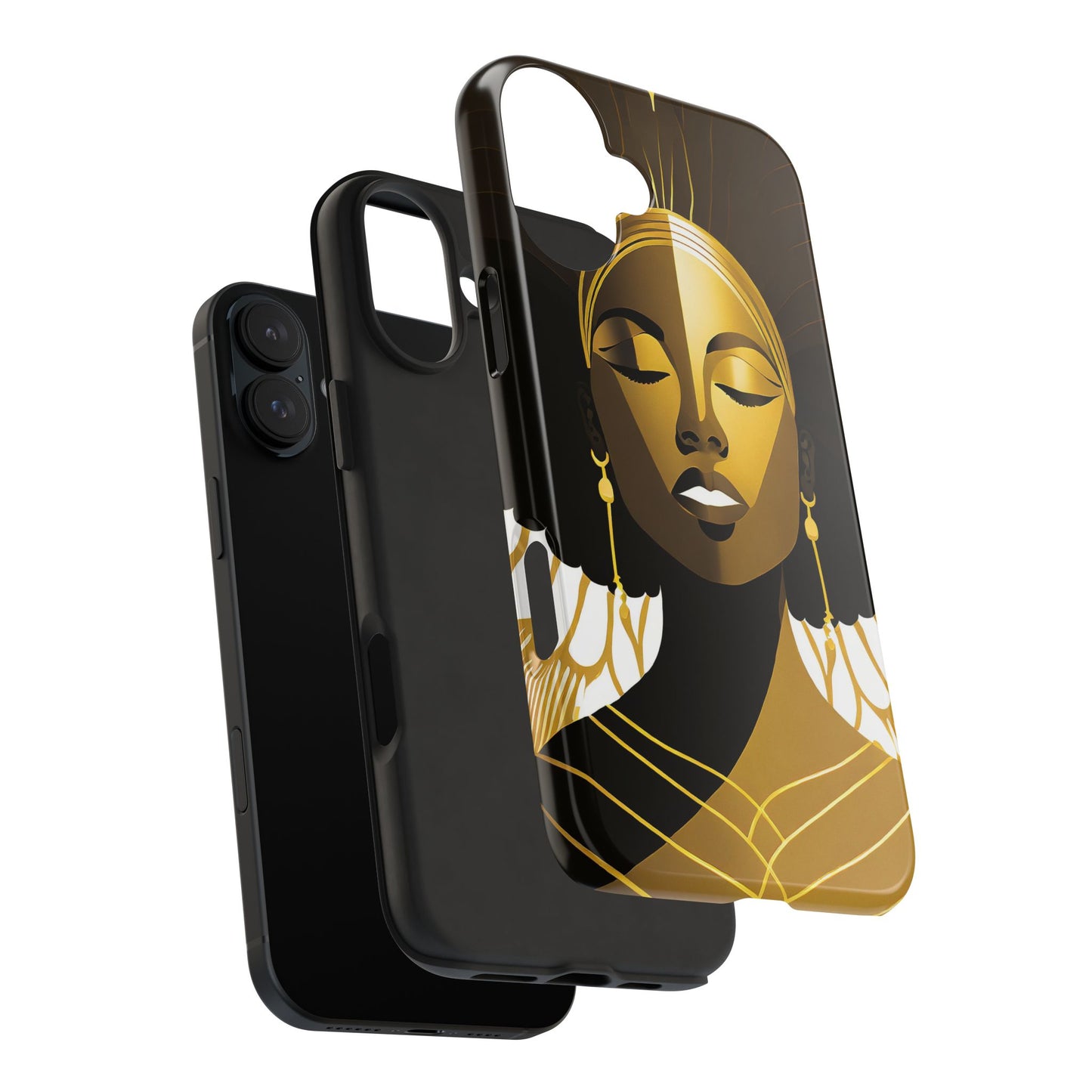 Golden Goddess Tough Phone Case — Afrocentric Art Protective Cell Phone Case