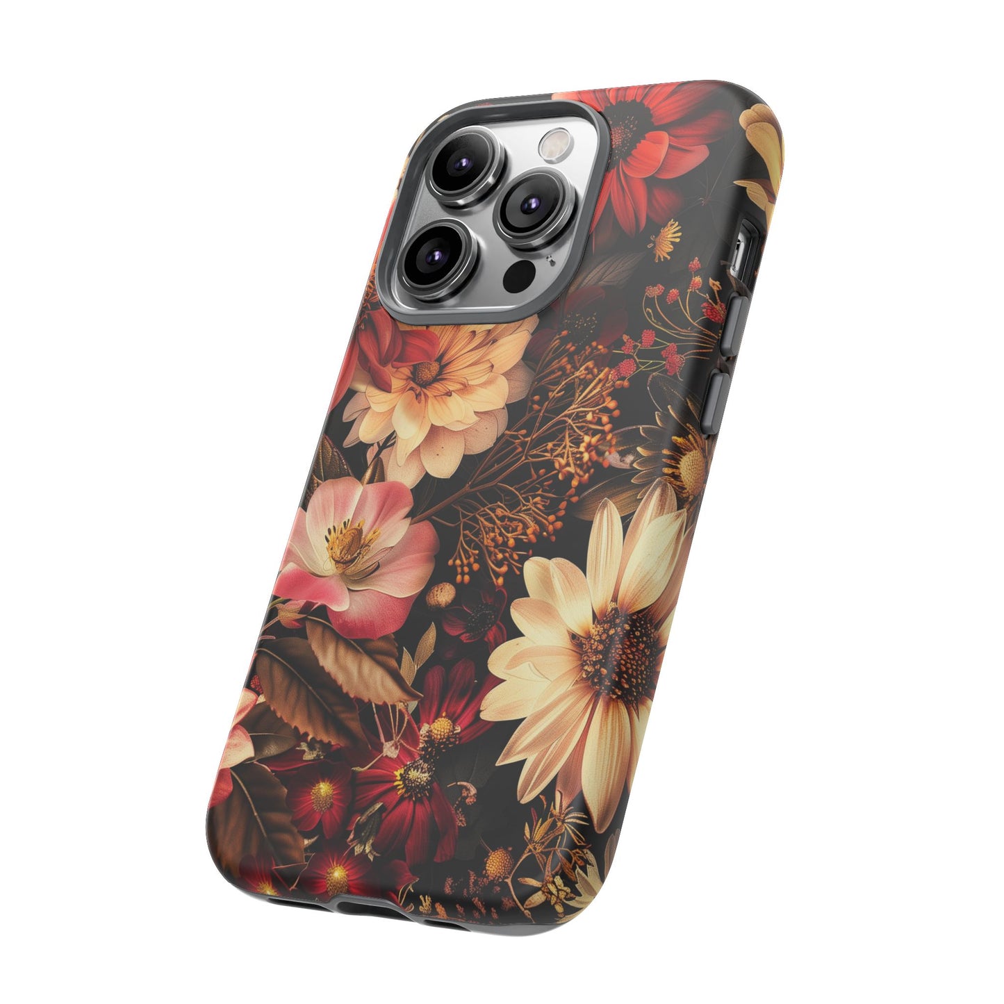 Floral Phone Case - Tough Cases, Stylish Floral Design, Gift for Her, Phone Accessories, Unique Flower Phone Cover, Trendy Tech
