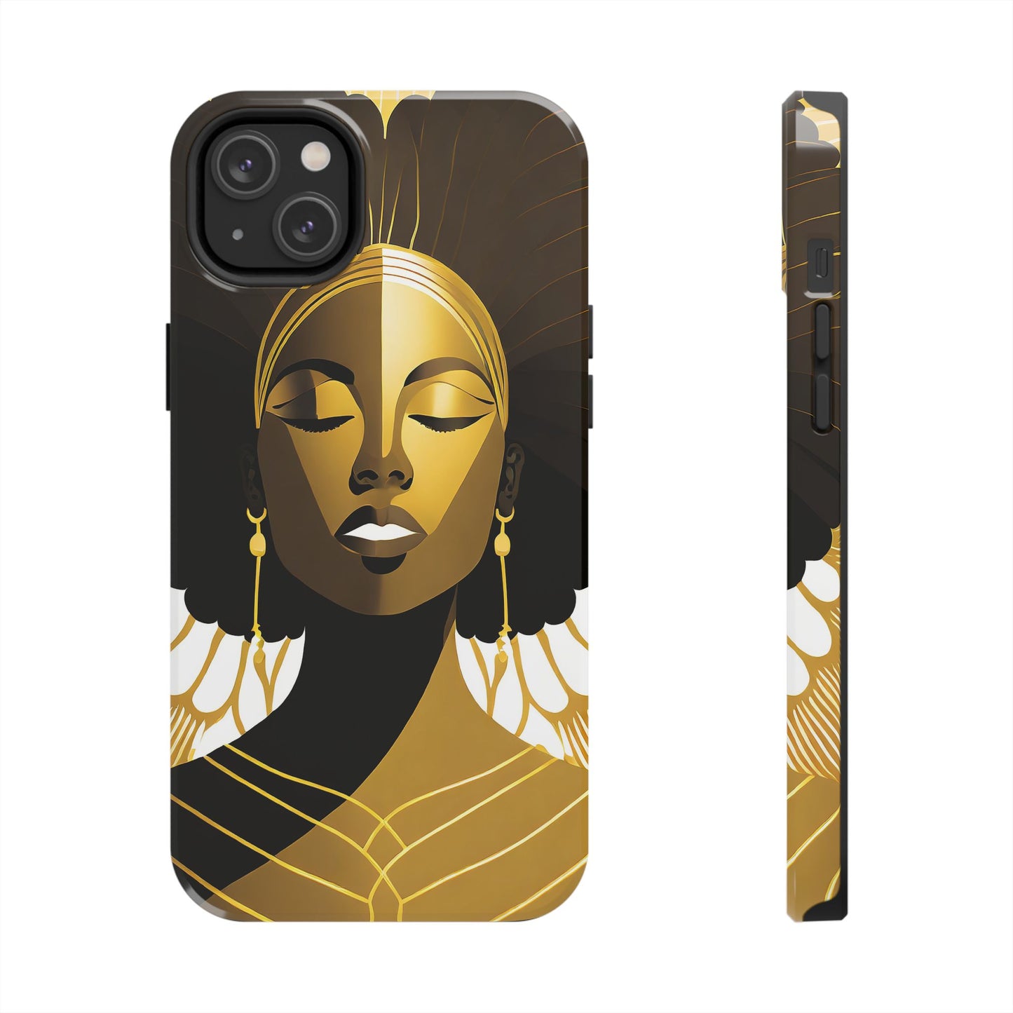 Golden Goddess Tough Phone Case — Afrocentric Art Protective Cell Phone Case