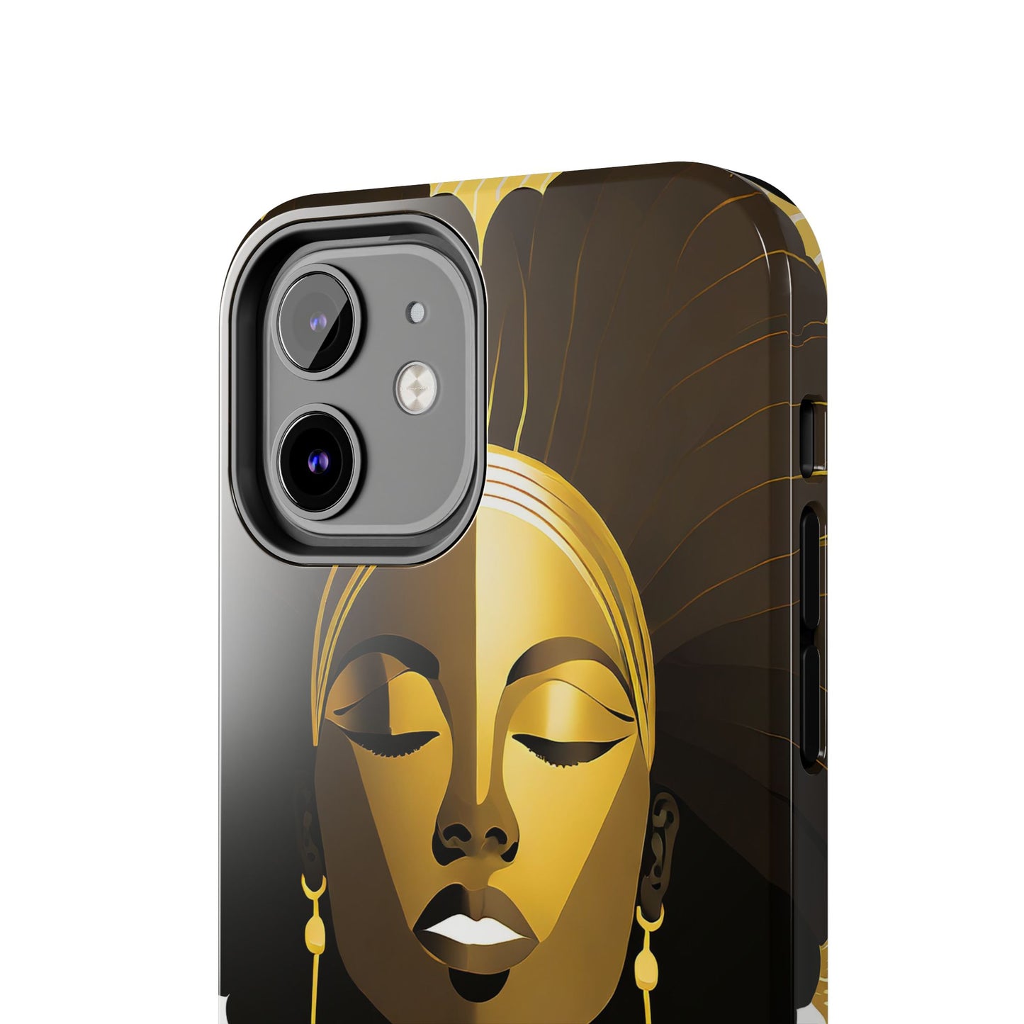 Golden Goddess Tough Phone Case — Afrocentric Art Protective Cell Phone Case