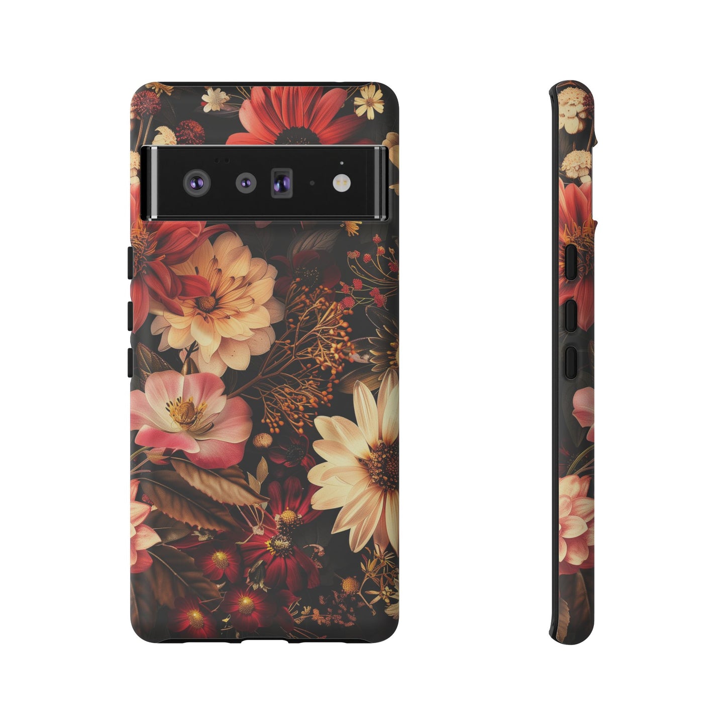 Floral Phone Case - Tough Cases, Stylish Floral Design, Gift for Her, Phone Accessories, Unique Flower Phone Cover, Trendy Tech