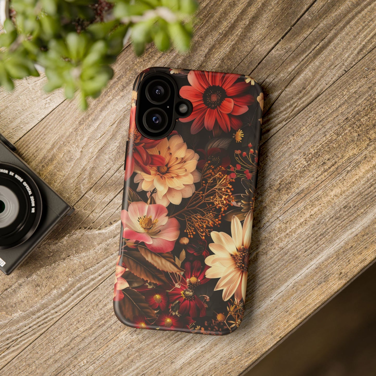 Floral Phone Case - Tough Cases, Stylish Floral Design, Gift for Her, Phone Accessories, Unique Flower Phone Cover, Trendy Tech