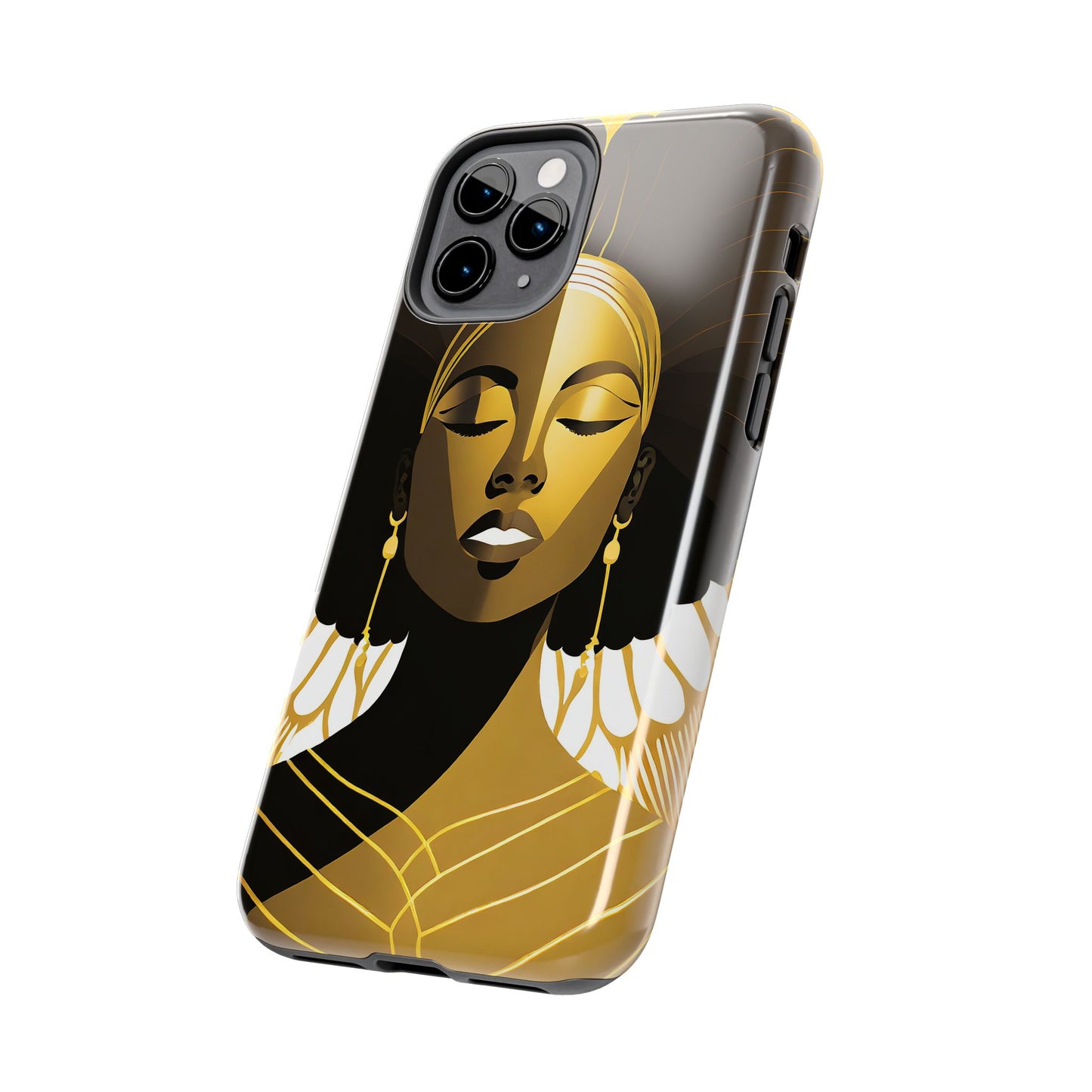 Golden Goddess Tough Phone Case — Afrocentric Art Protective Cell Phone Case