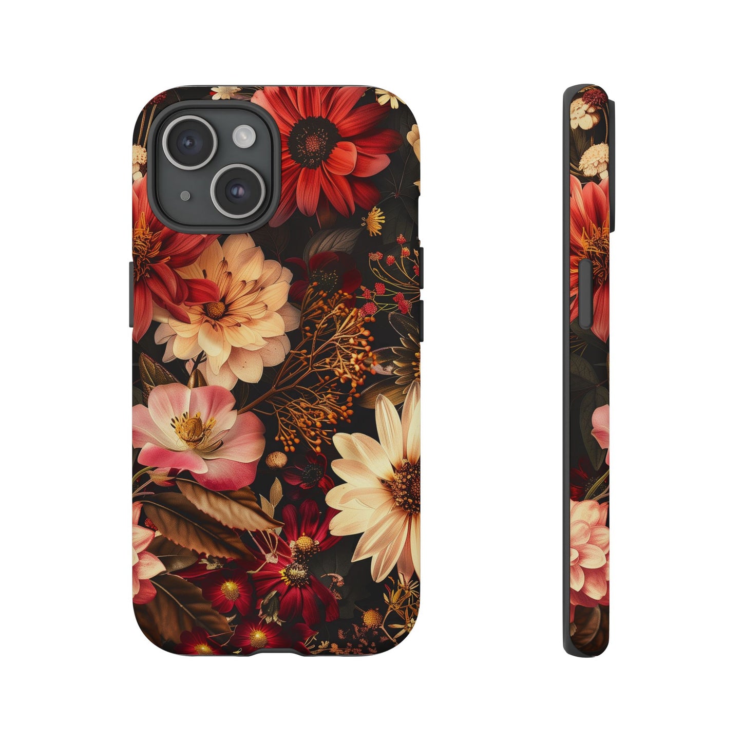 Floral Phone Case - Tough Cases, Stylish Floral Design, Gift for Her, Phone Accessories, Unique Flower Phone Cover, Trendy Tech
