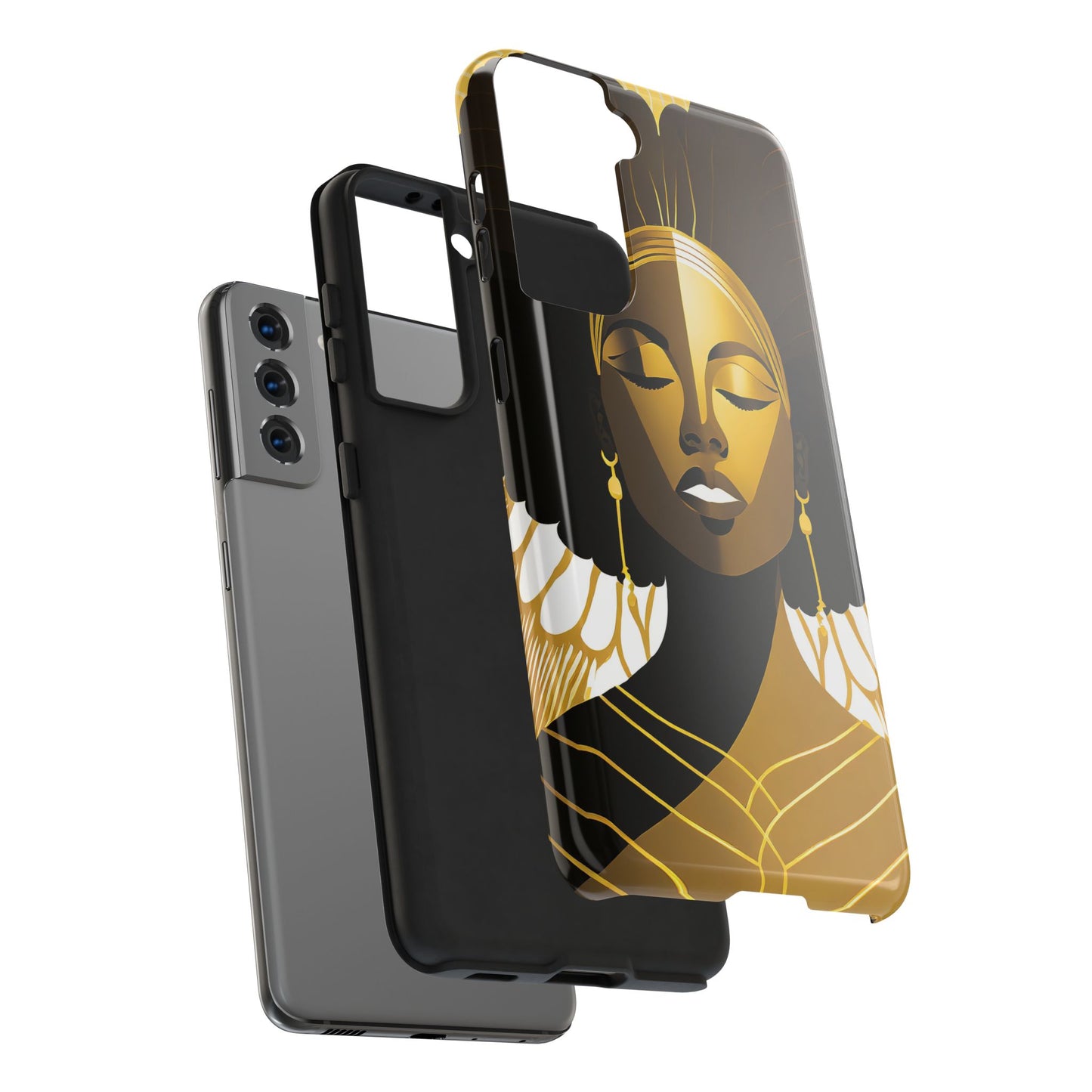 Golden Goddess Tough Phone Case — Afrocentric Art Protective Cell Phone Case