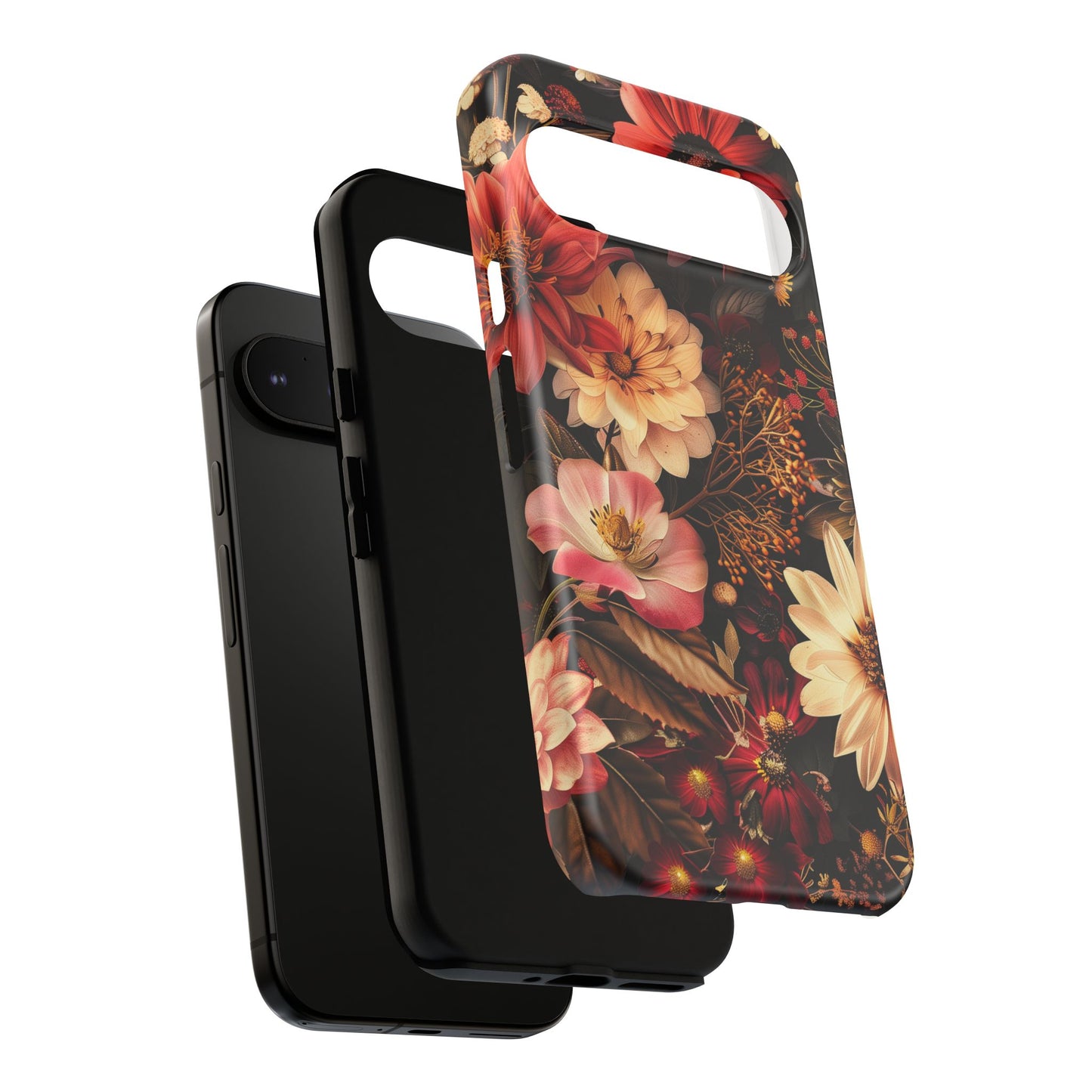 Floral Phone Case - Tough Cases, Stylish Floral Design, Gift for Her, Phone Accessories, Unique Flower Phone Cover, Trendy Tech