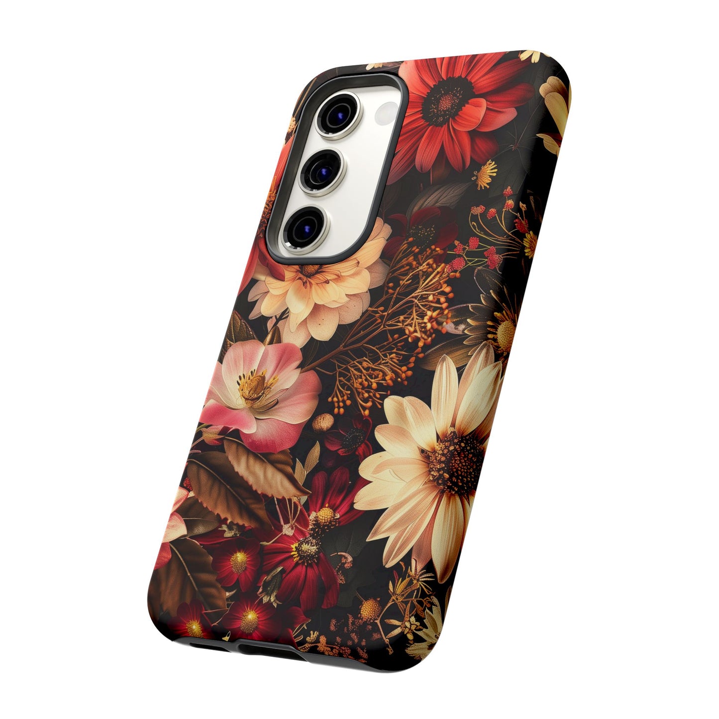 Floral Phone Case - Tough Cases, Stylish Floral Design, Gift for Her, Phone Accessories, Unique Flower Phone Cover, Trendy Tech