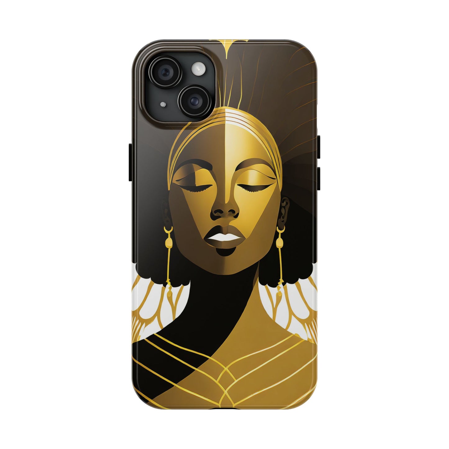 Golden Goddess Tough Phone Case — Afrocentric Art Protective Cell Phone Case
