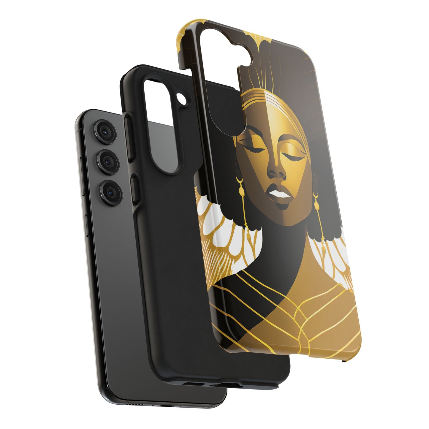 Golden Goddess Tough Phone Case — Afrocentric Art Protective Cell Phone Case