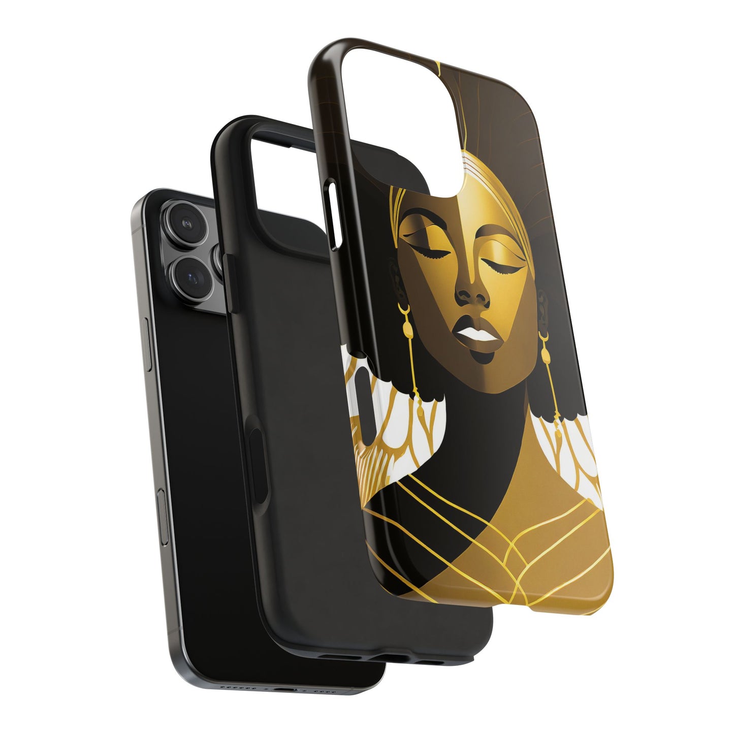 Golden Goddess Tough Phone Case — Afrocentric Art Protective Cell Phone Case