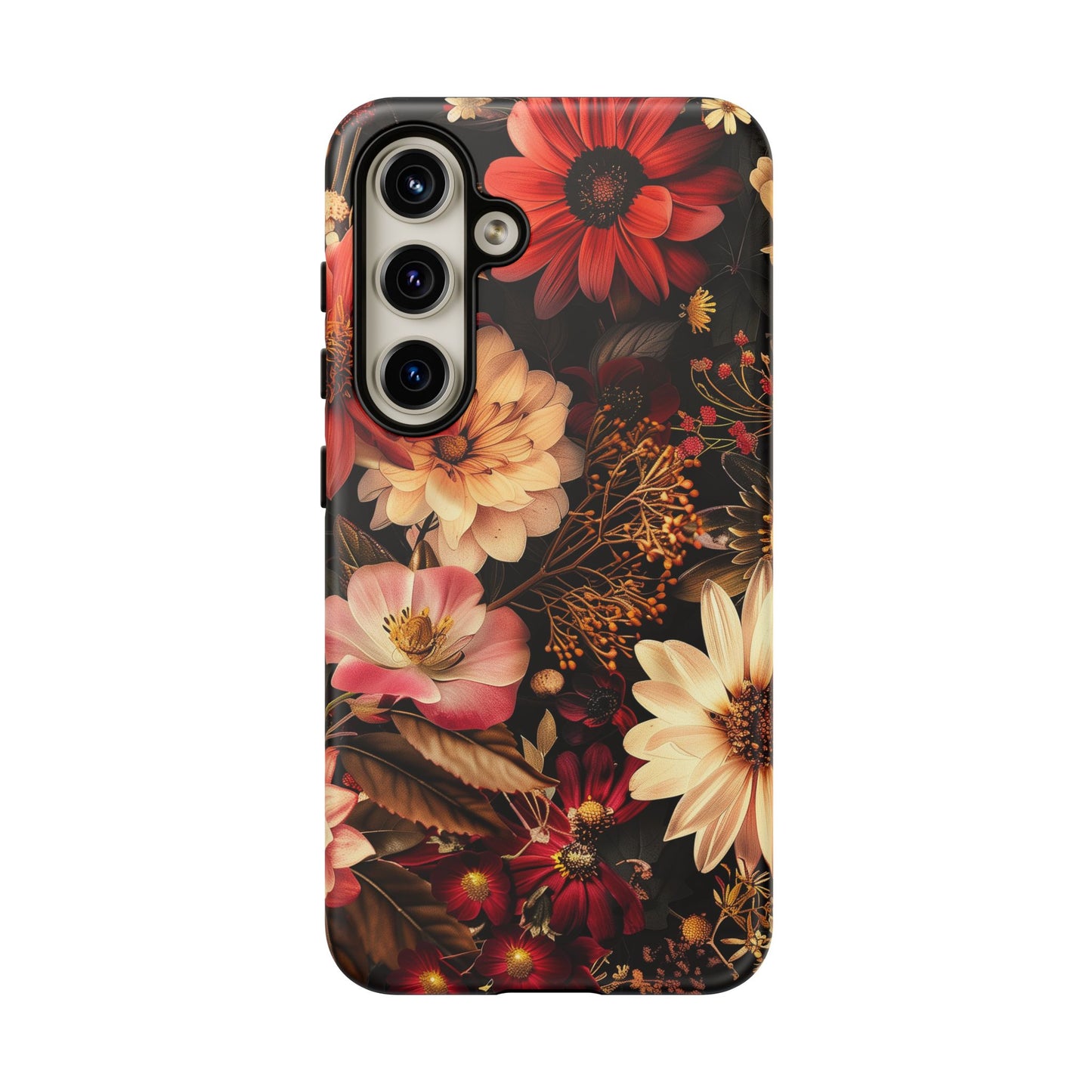 Floral Phone Case - Tough Cases, Stylish Floral Design, Gift for Her, Phone Accessories, Unique Flower Phone Cover, Trendy Tech