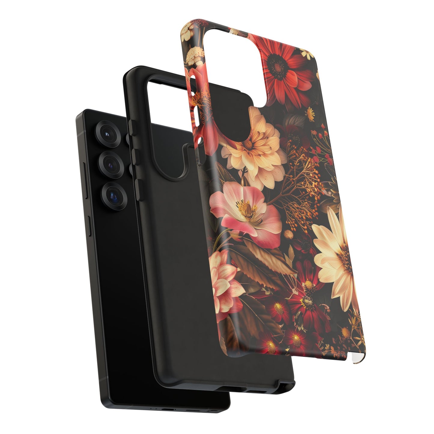 Floral Phone Case - Tough Cases, Stylish Floral Design, Gift for Her, Phone Accessories, Unique Flower Phone Cover, Trendy Tech