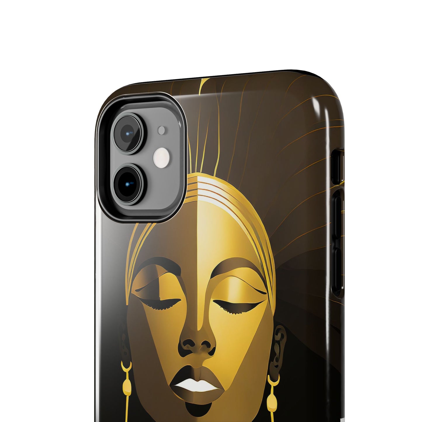 Golden Goddess Tough Phone Case — Afrocentric Art Protective Cell Phone Case