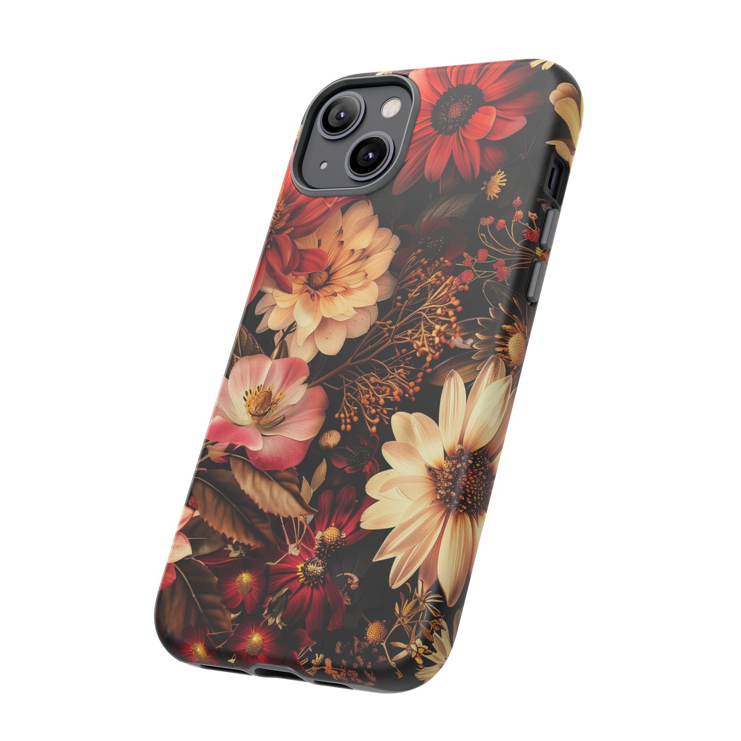 Floral Phone Case - Tough Cases, Stylish Floral Design, Gift for Her, Phone Accessories, Unique Flower Phone Cover, Trendy Tech