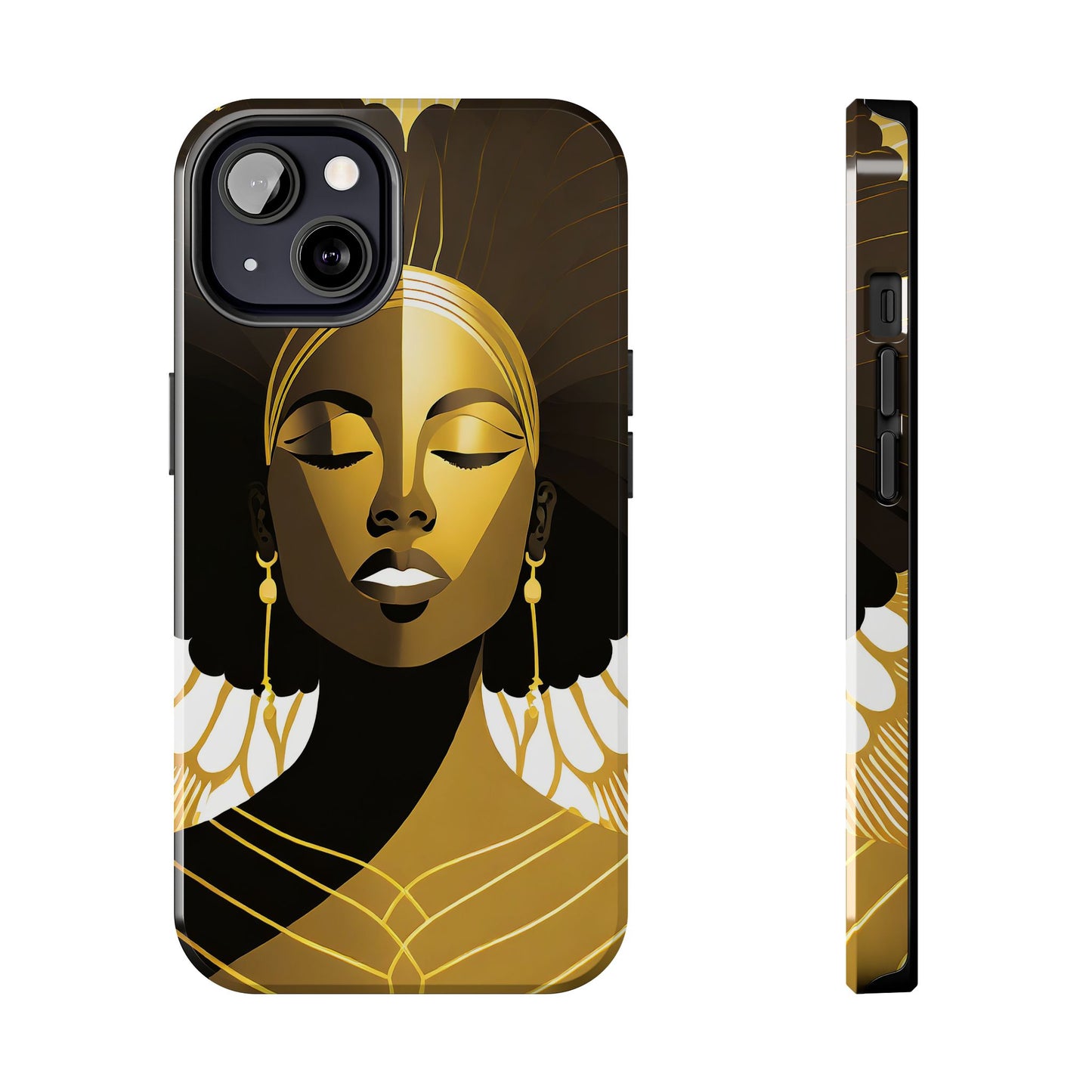 Golden Goddess Tough Phone Case — Afrocentric Art Protective Cell Phone Case