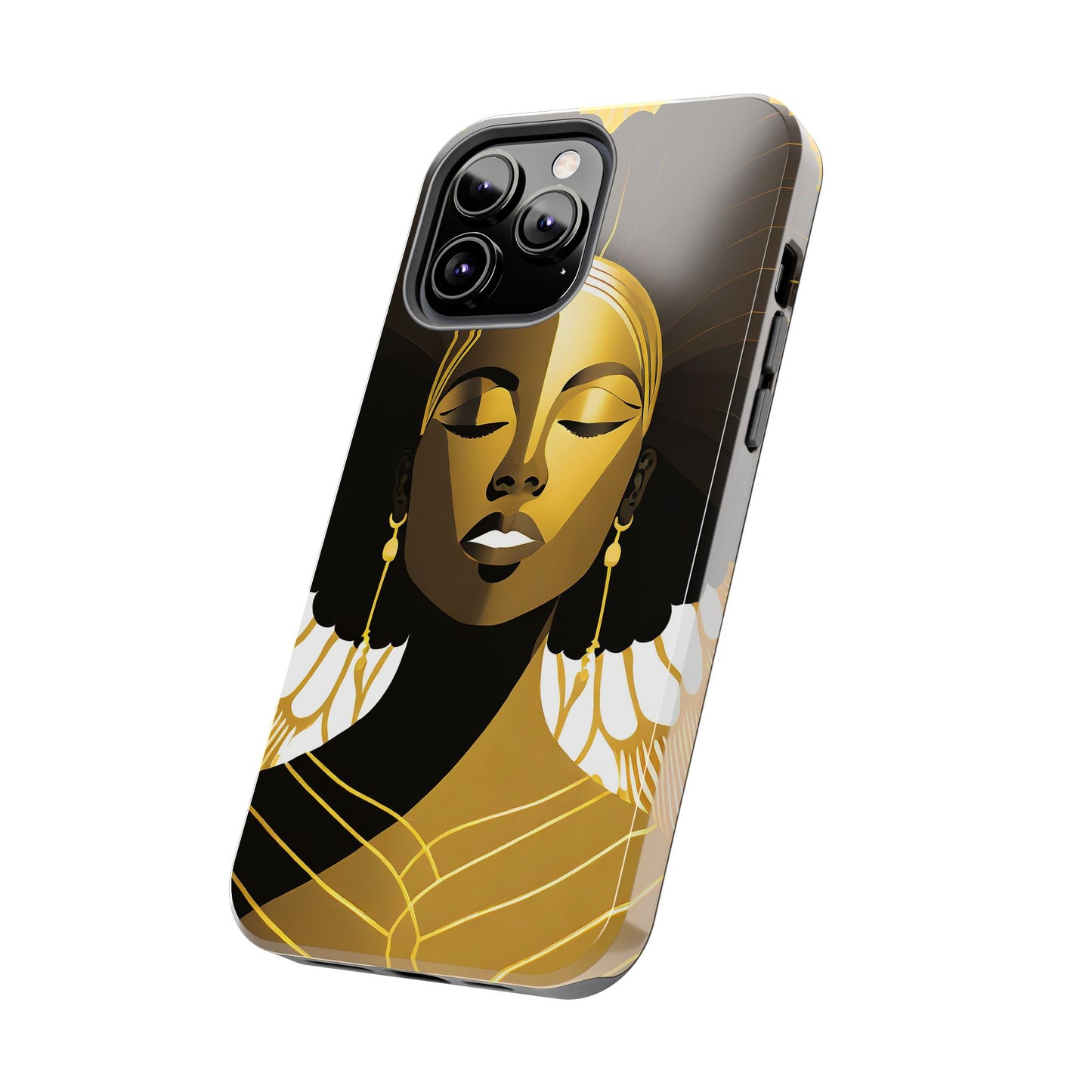 Golden Goddess Tough Phone Case — Afrocentric Art Protective Cell Phone Case