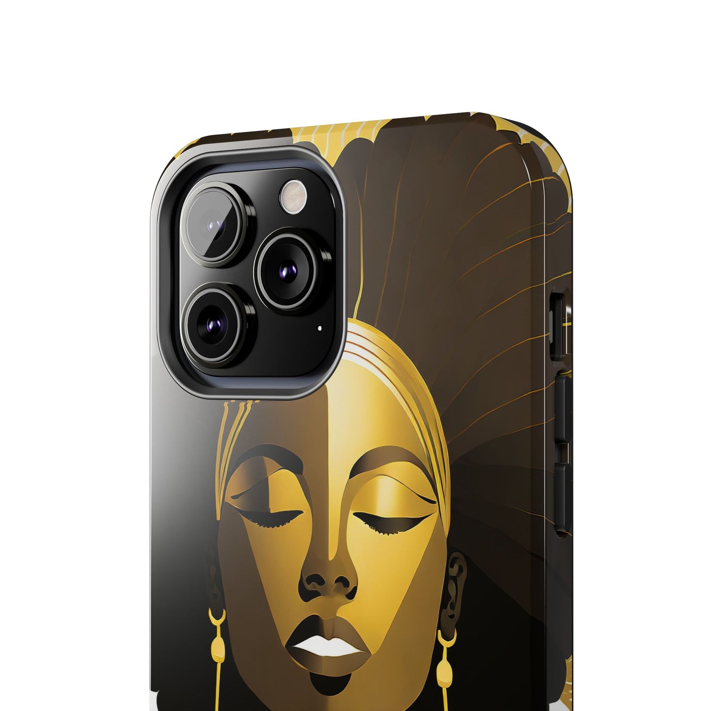 Golden Goddess Tough Phone Case — Afrocentric Art Protective Cell Phone Case