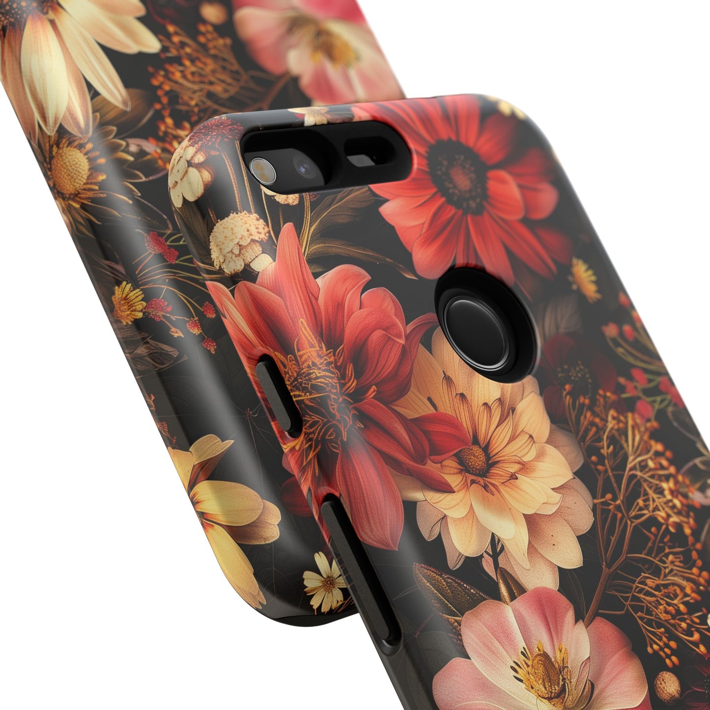Floral Phone Case - Tough Cases, Stylish Floral Design, Gift for Her, Phone Accessories, Unique Flower Phone Cover, Trendy Tech