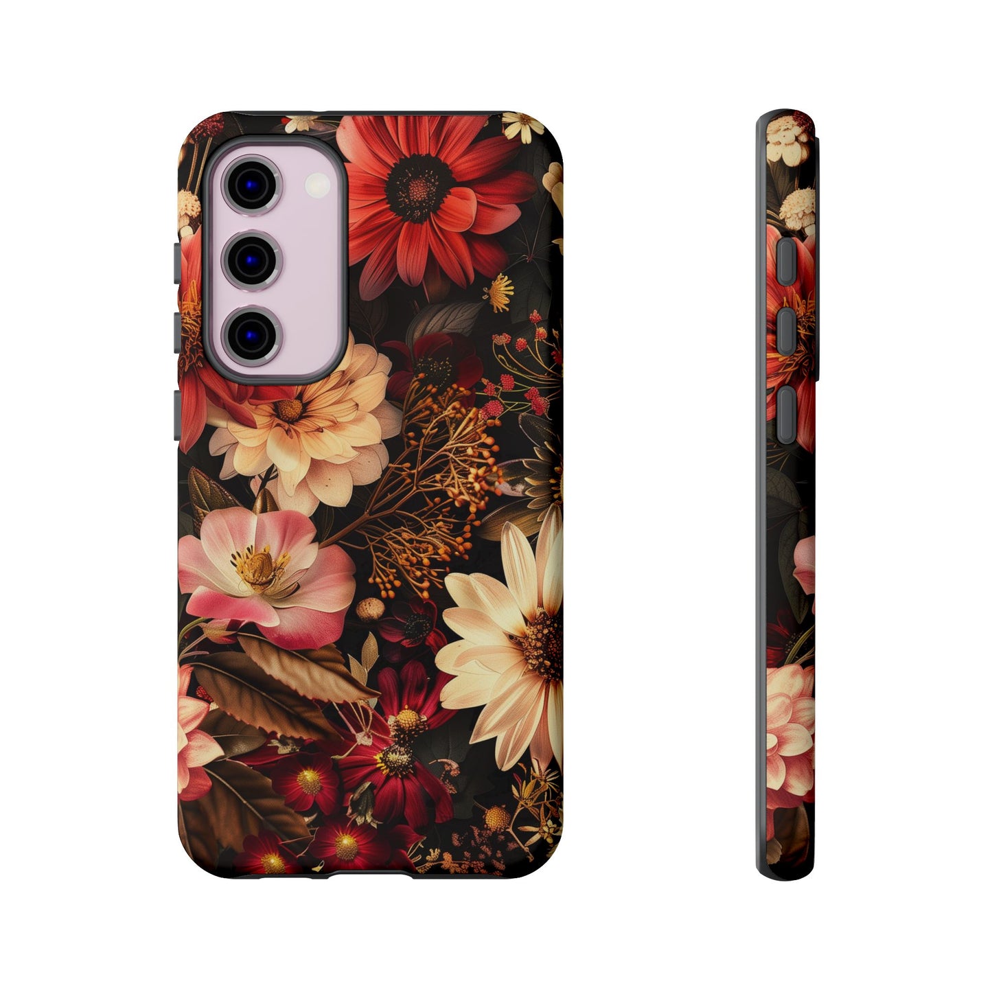 Floral Phone Case - Tough Cases, Stylish Floral Design, Gift for Her, Phone Accessories, Unique Flower Phone Cover, Trendy Tech