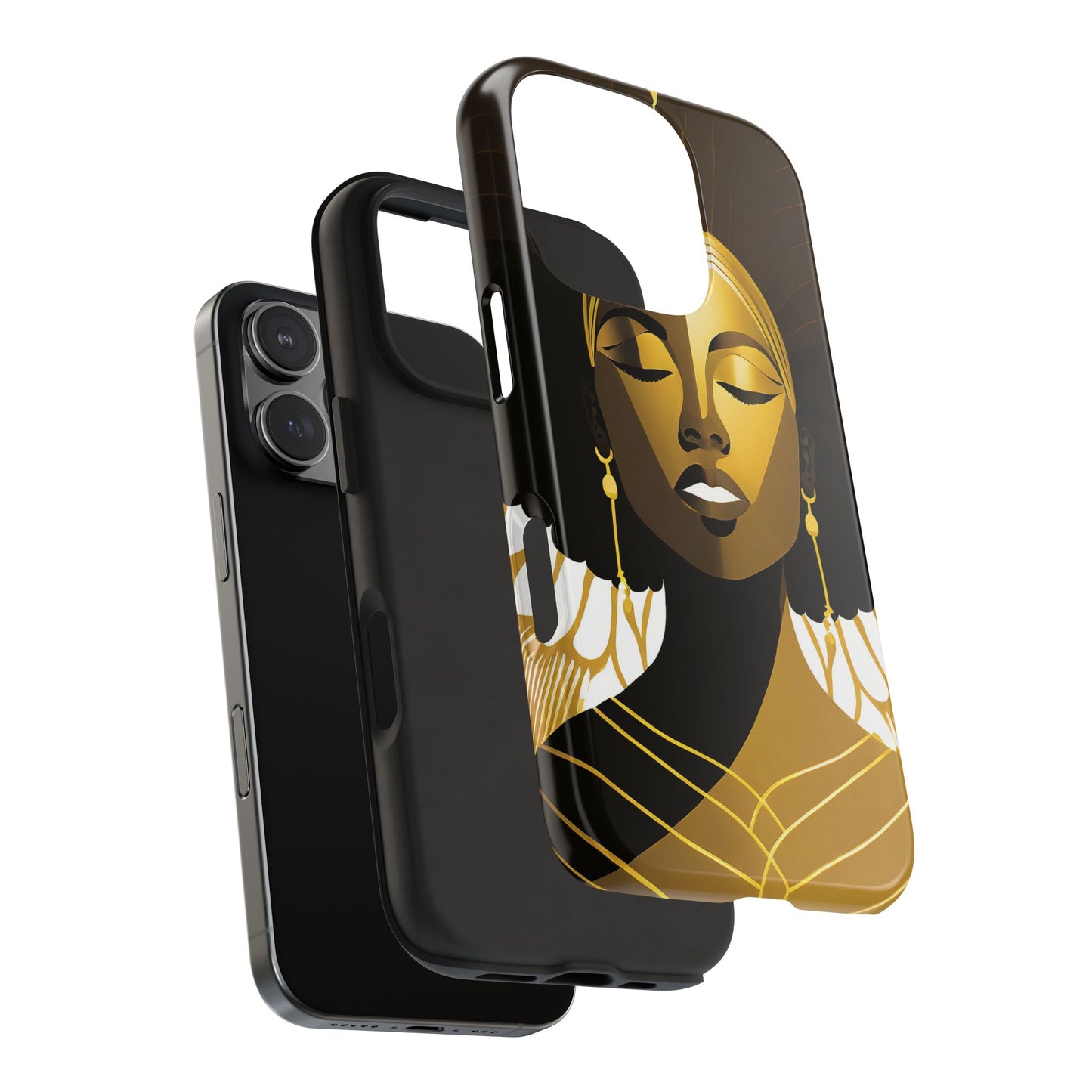 Golden Goddess Tough Phone Case — Afrocentric Art Protective Cell Phone Case
