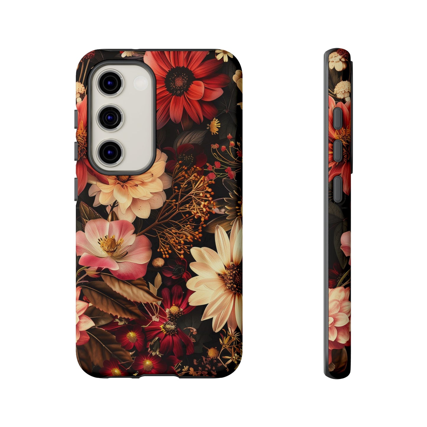 Floral Phone Case - Tough Cases, Stylish Floral Design, Gift for Her, Phone Accessories, Unique Flower Phone Cover, Trendy Tech