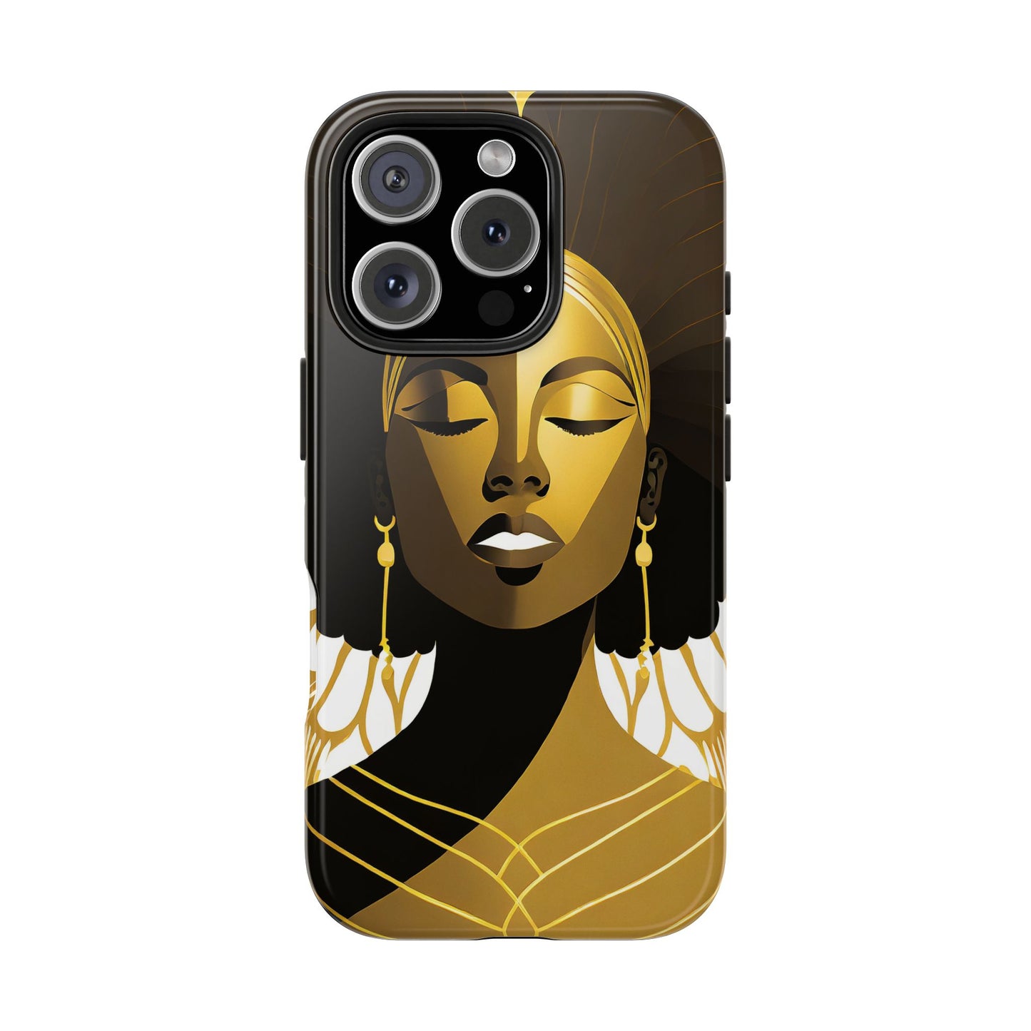 Golden Goddess Tough Phone Case — Afrocentric Art Protective Cell Phone Case