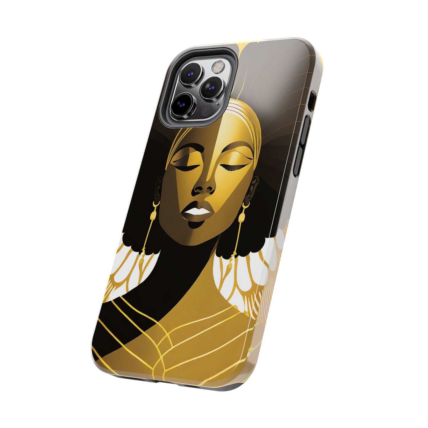 Golden Goddess Tough Phone Case — Afrocentric Art Protective Cell Phone Case