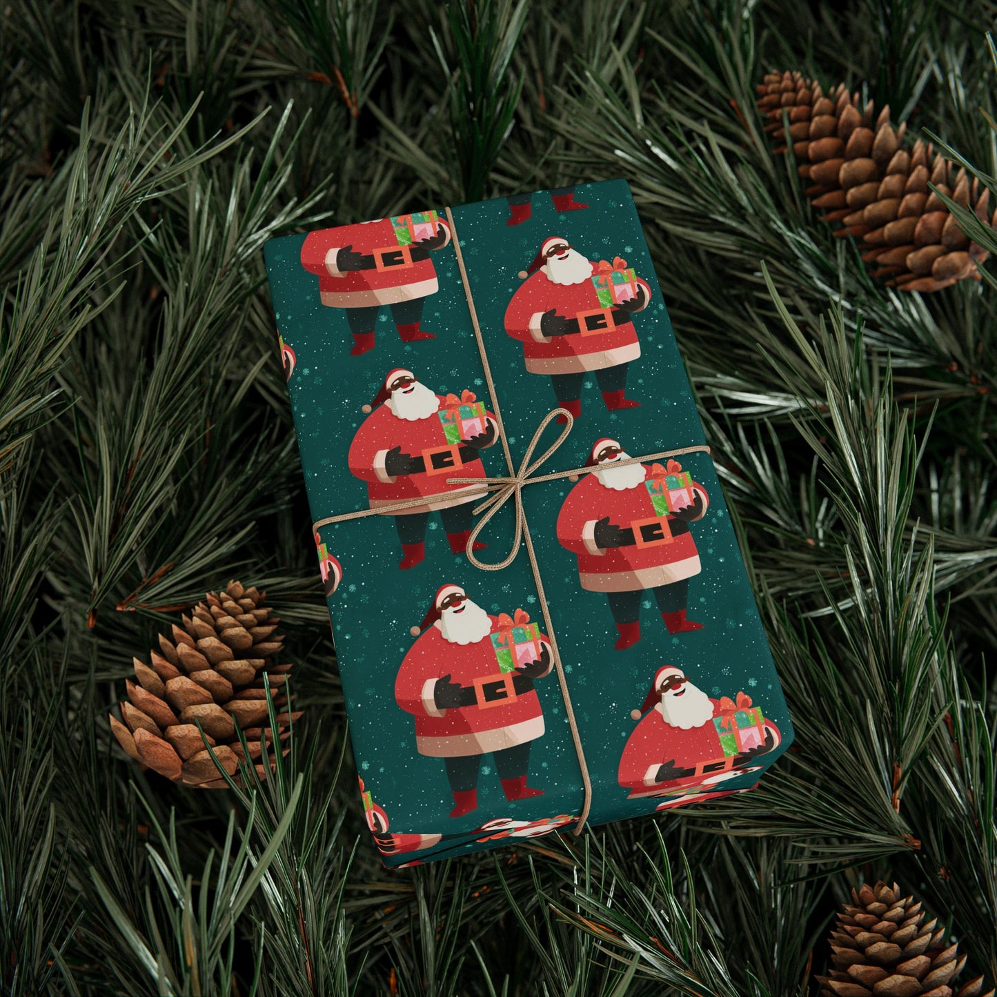 BLACK SANTA - Wrapping Paper