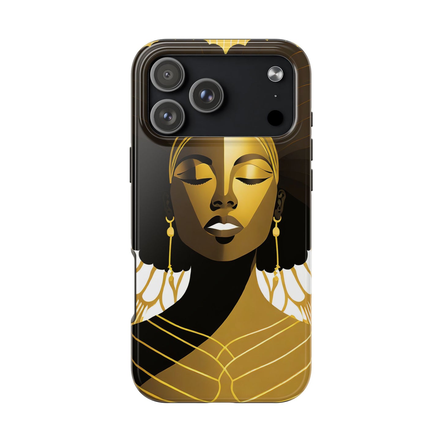Golden Goddess Tough Phone Case — Afrocentric Art Protective Cell Phone Case