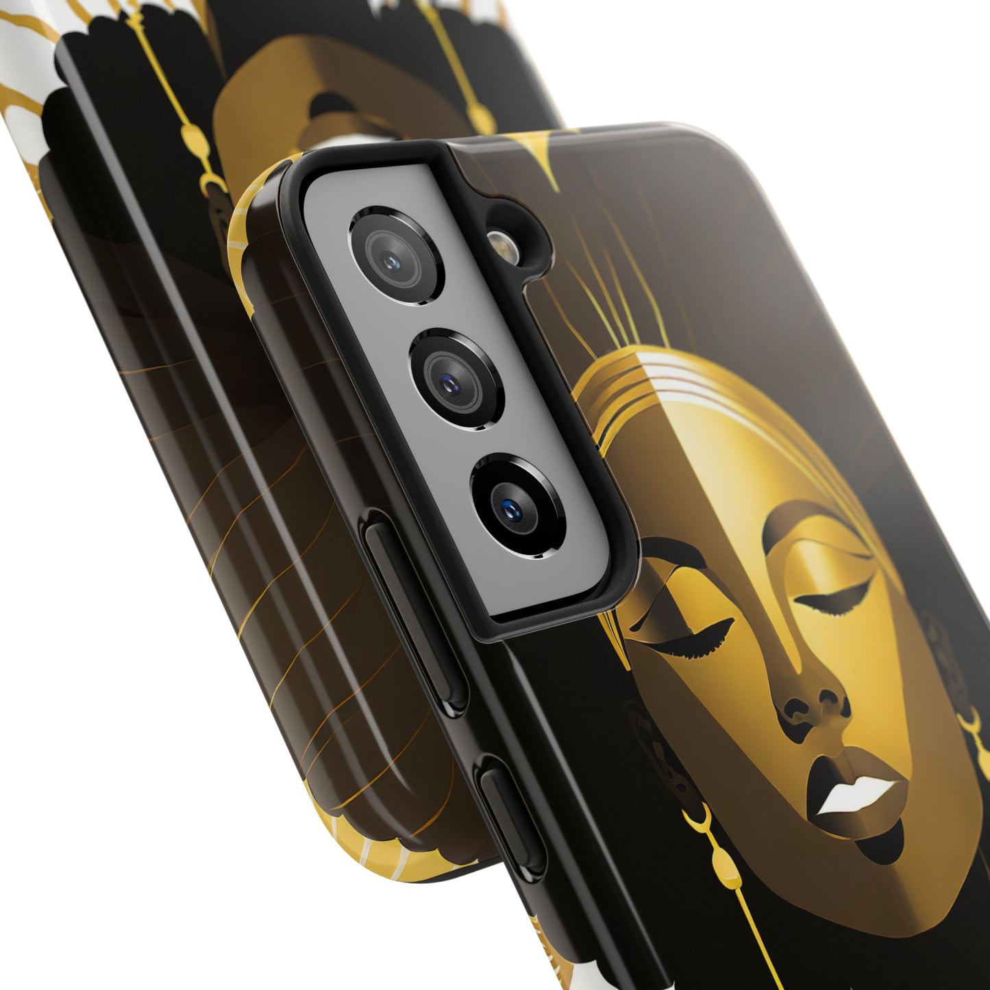 Golden Goddess Tough Phone Case — Afrocentric Art Protective Cell Phone Case