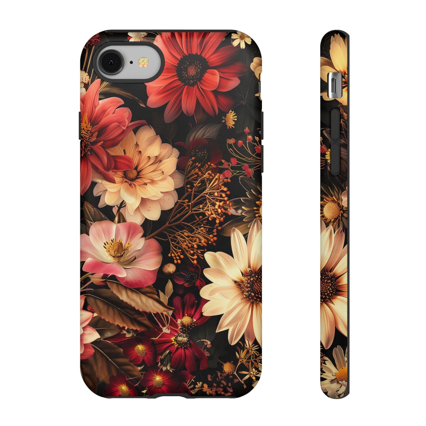 Floral Phone Case - Tough Cases, Stylish Floral Design, Gift for Her, Phone Accessories, Unique Flower Phone Cover, Trendy Tech