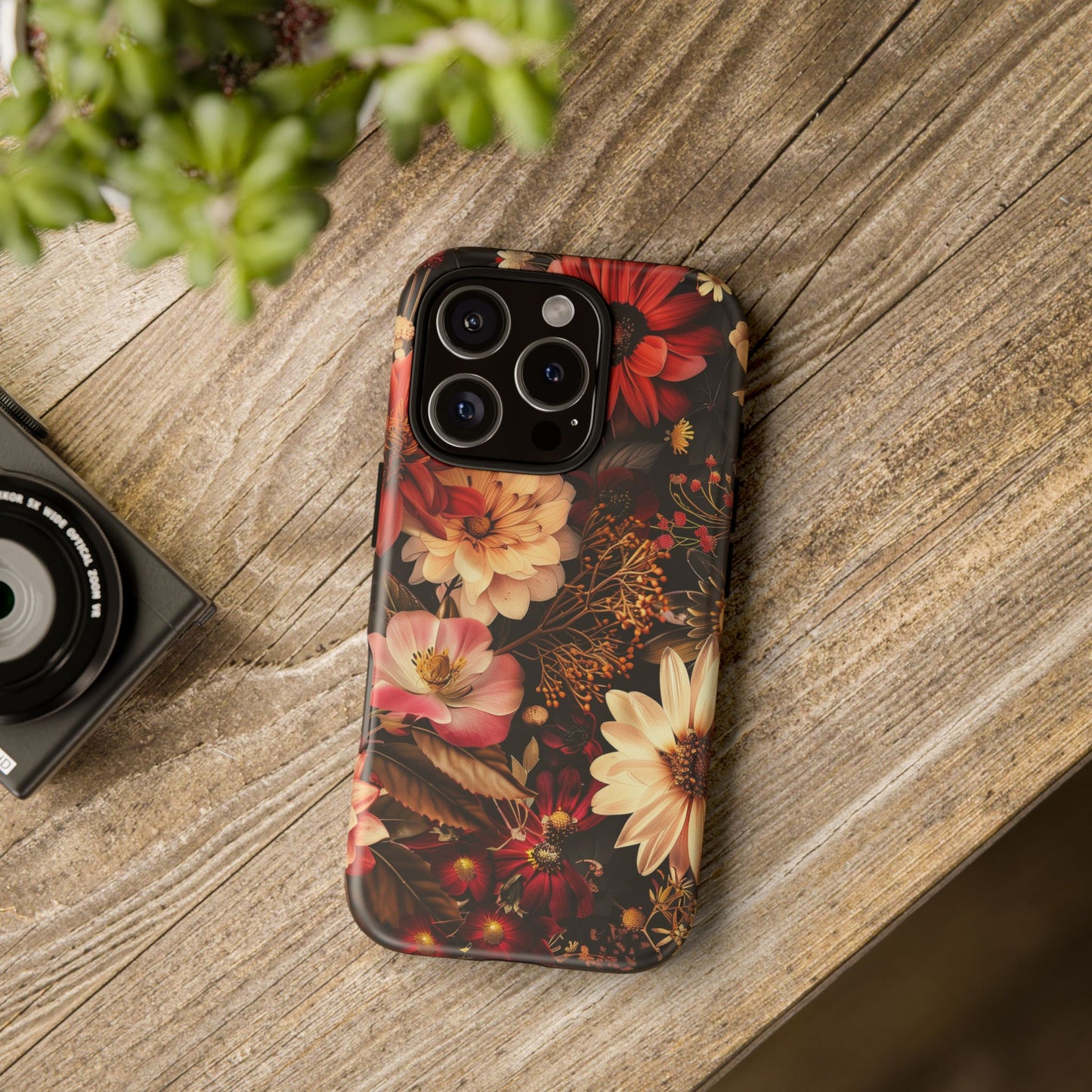 Floral Phone Case - Tough Cases, Stylish Floral Design, Gift for Her, Phone Accessories, Unique Flower Phone Cover, Trendy Tech