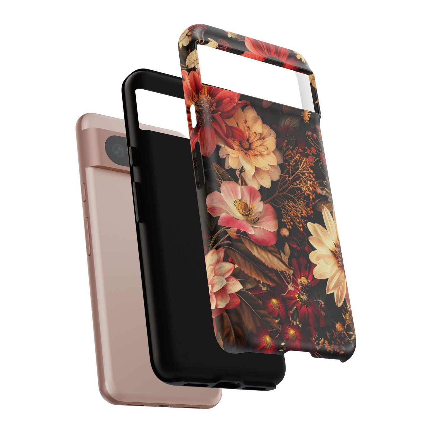 Floral Phone Case - Tough Cases, Stylish Floral Design, Gift for Her, Phone Accessories, Unique Flower Phone Cover, Trendy Tech