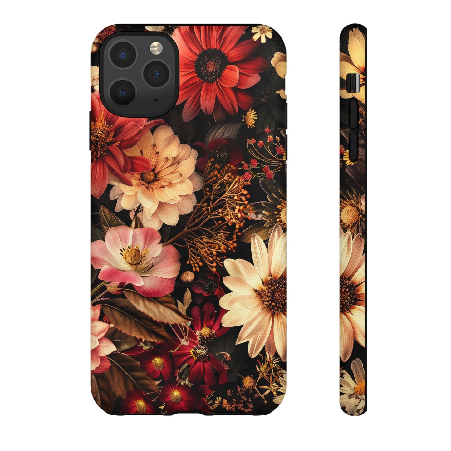 Floral Phone Case - Tough Cases, Stylish Floral Design, Gift for Her, Phone Accessories, Unique Flower Phone Cover, Trendy Tech